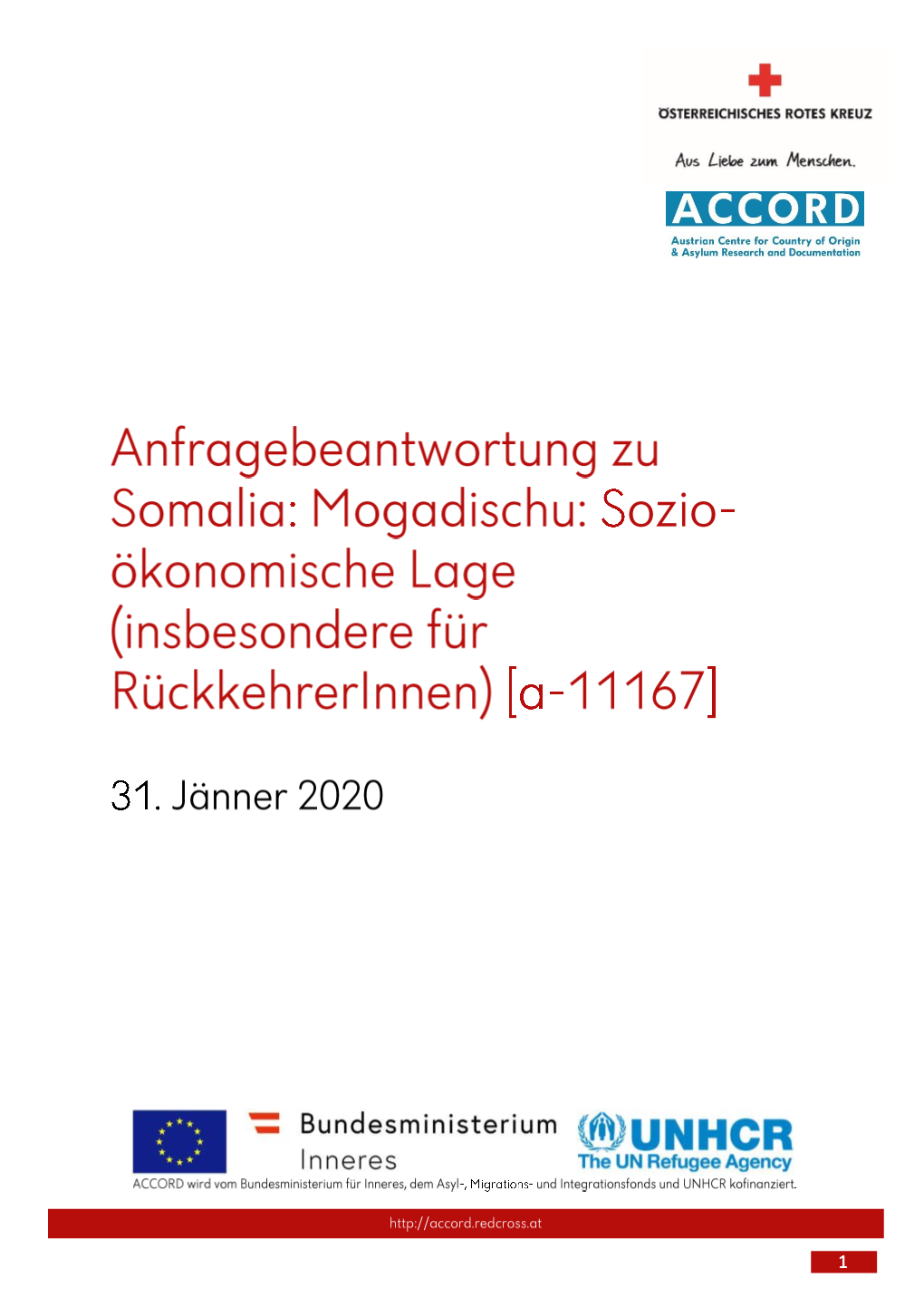 Mogadischu: Sozio-Ökonomische Lage (Insbesondere Für Rückkehrerinnen) [A-11167] 31