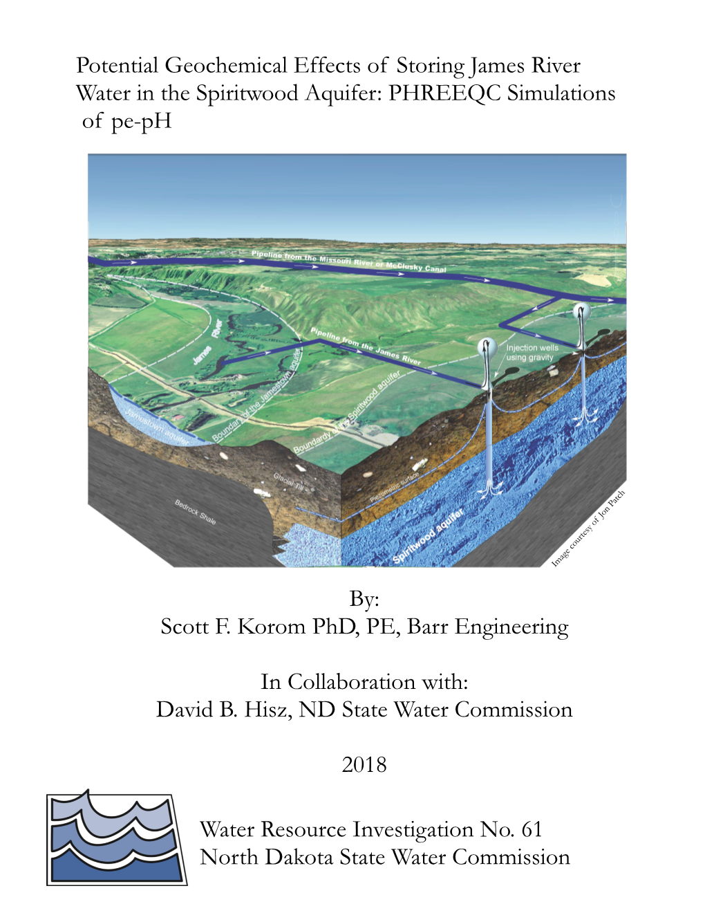 Potential Geochemical Effects of Storing James River Water in the Spiritwood Aquifer: PHREEQC Simulations of Pe-Ph