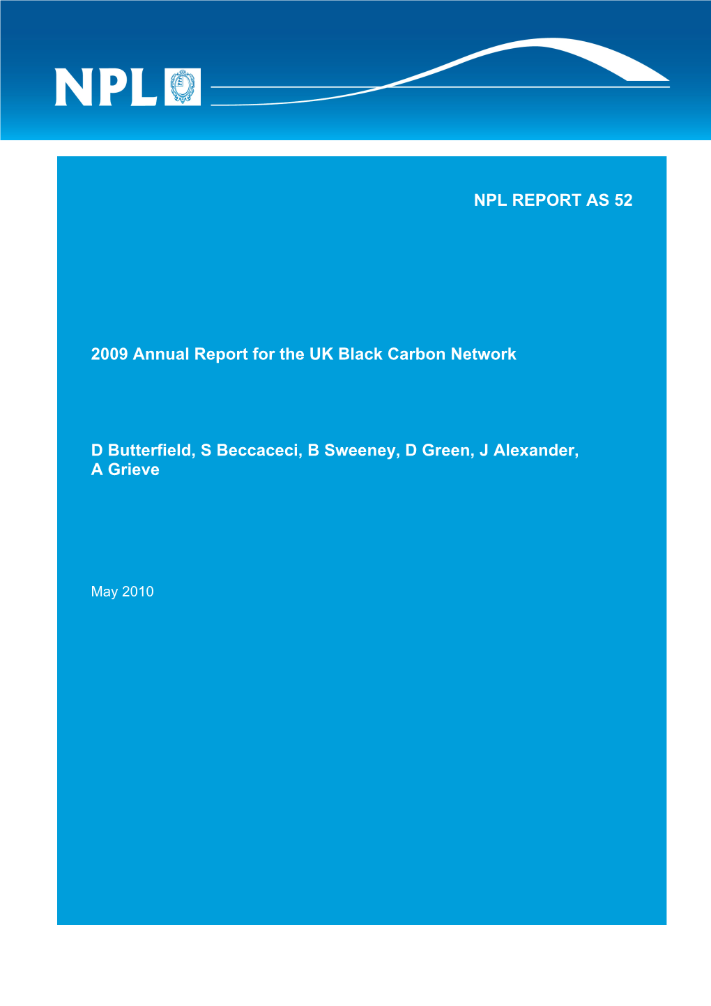 NPL REPORT AS 52 2009 Annual Report for the UK Black