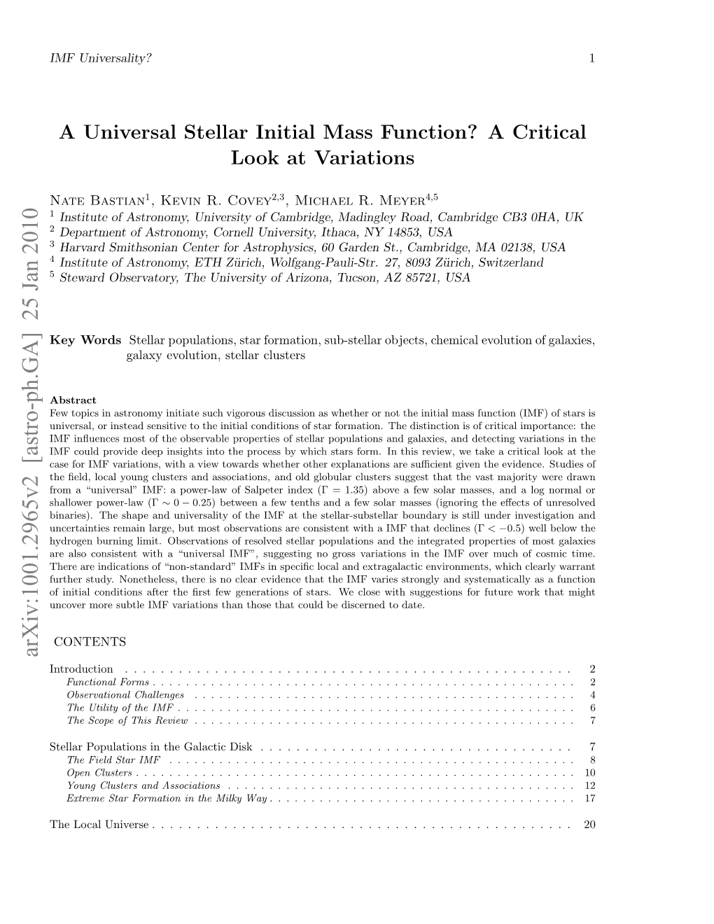 A Universal Stellar Initial Mass Function? a Critical Look at Variations