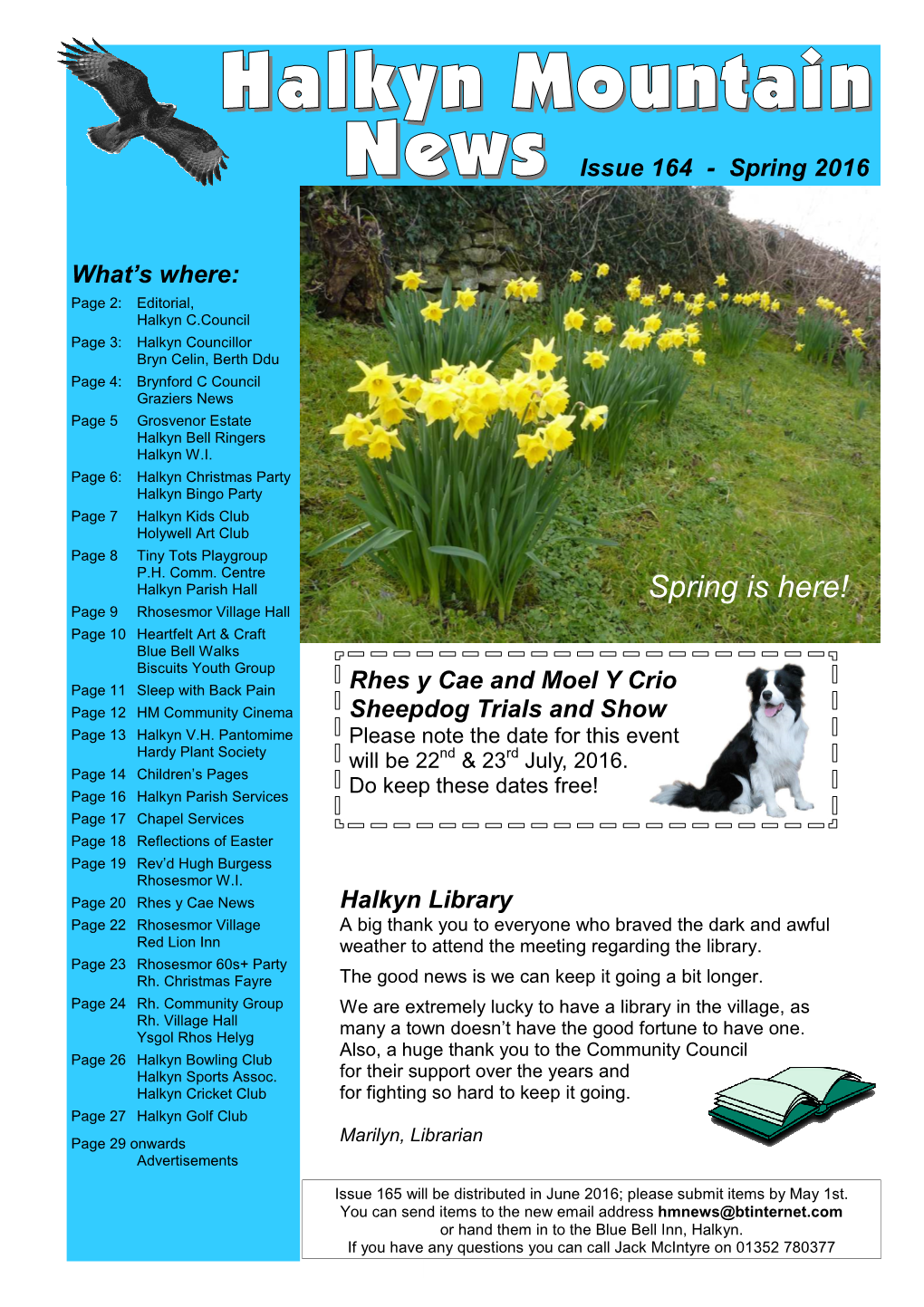Halkyn Mountain News – Issue 164 Spring 2016
