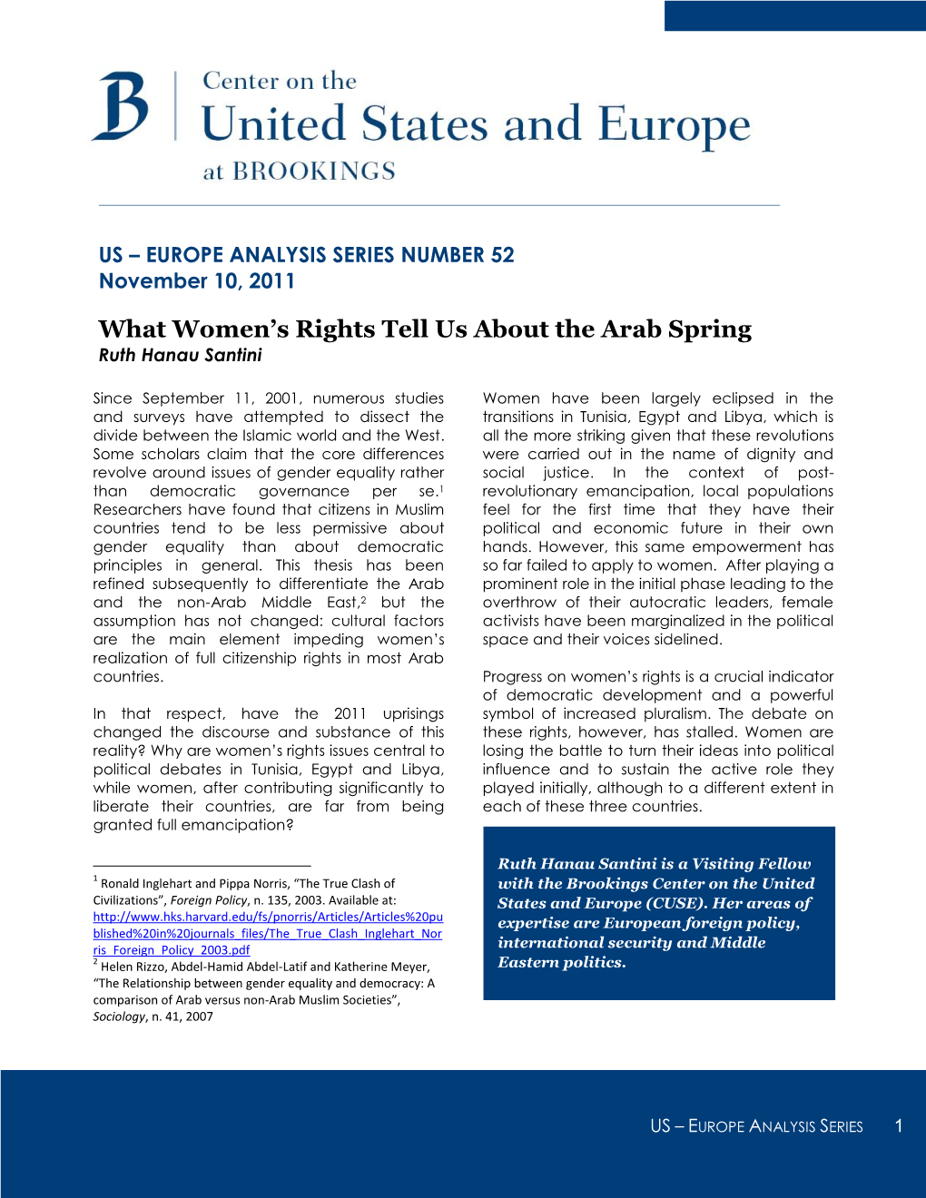 What Women's Rights Tell Us About the Arab Spring