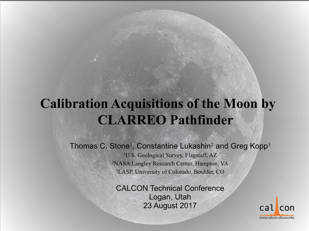 Calibration Acquisitions of the Moon by CLARREO Pathfinder