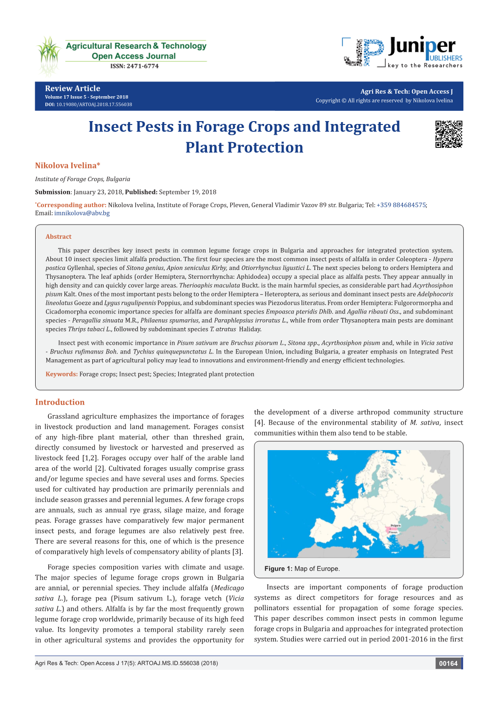 Insect Pests in Forage Crops and Integrated Plant Protection