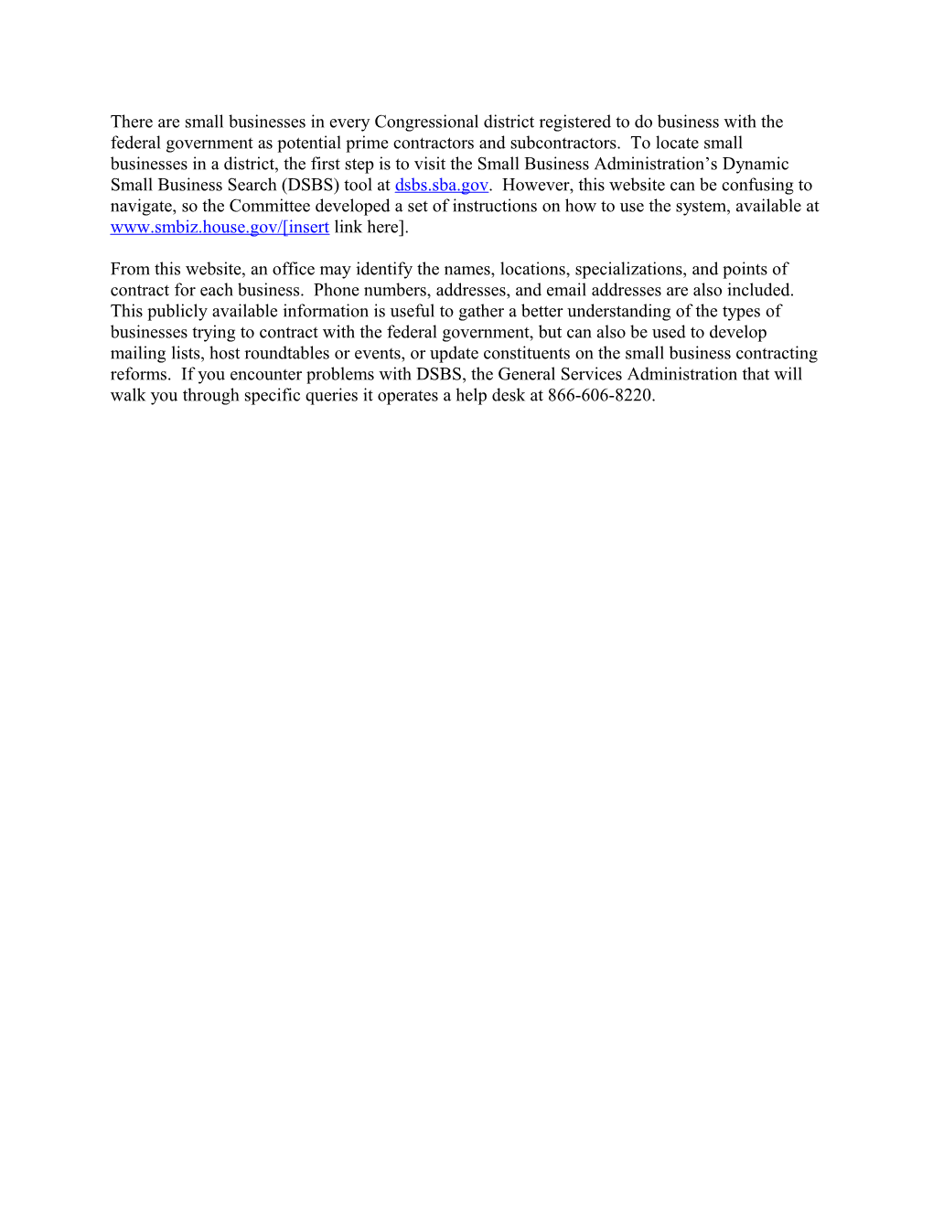 There Are Small Businesses in Every Congressional District Registered to Do Business With