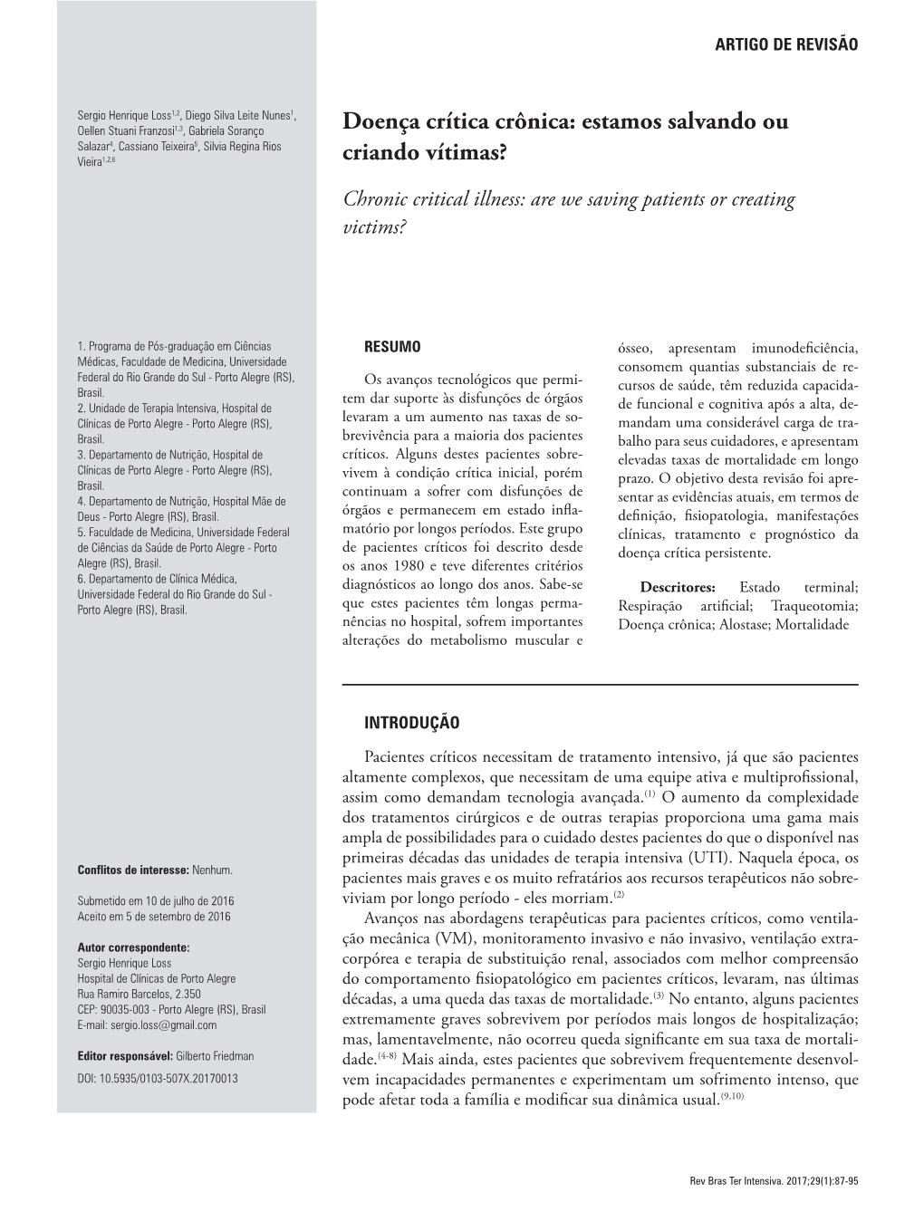 Chronic Critical Illness: Are We Saving Patients Or Creating Victims?