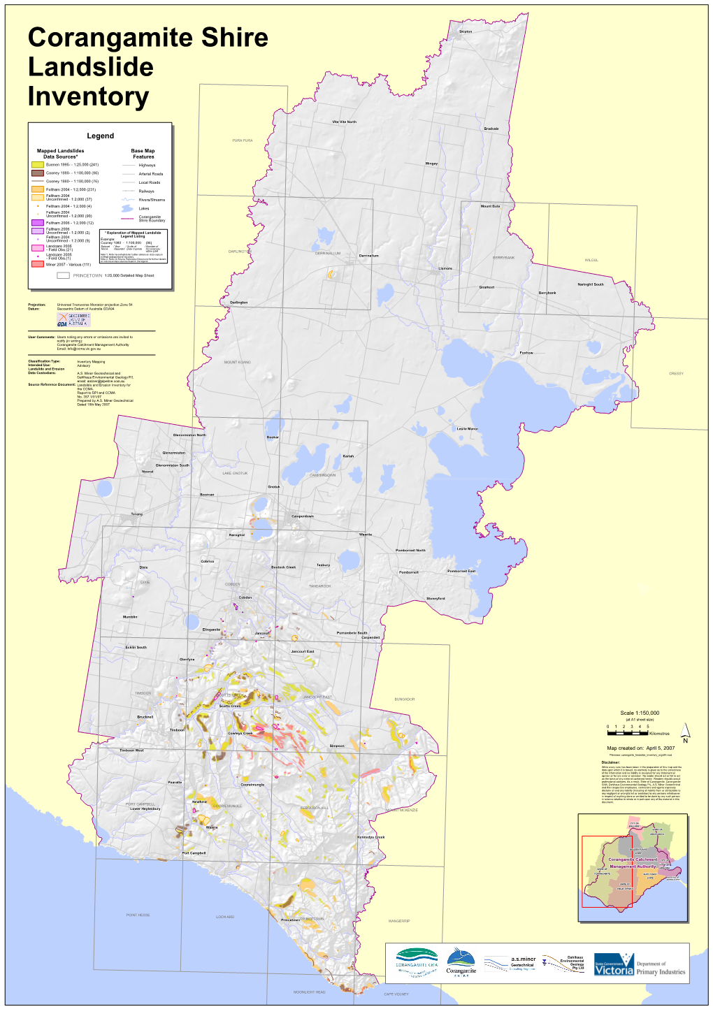 Corangamite Shire Landslide Inventory