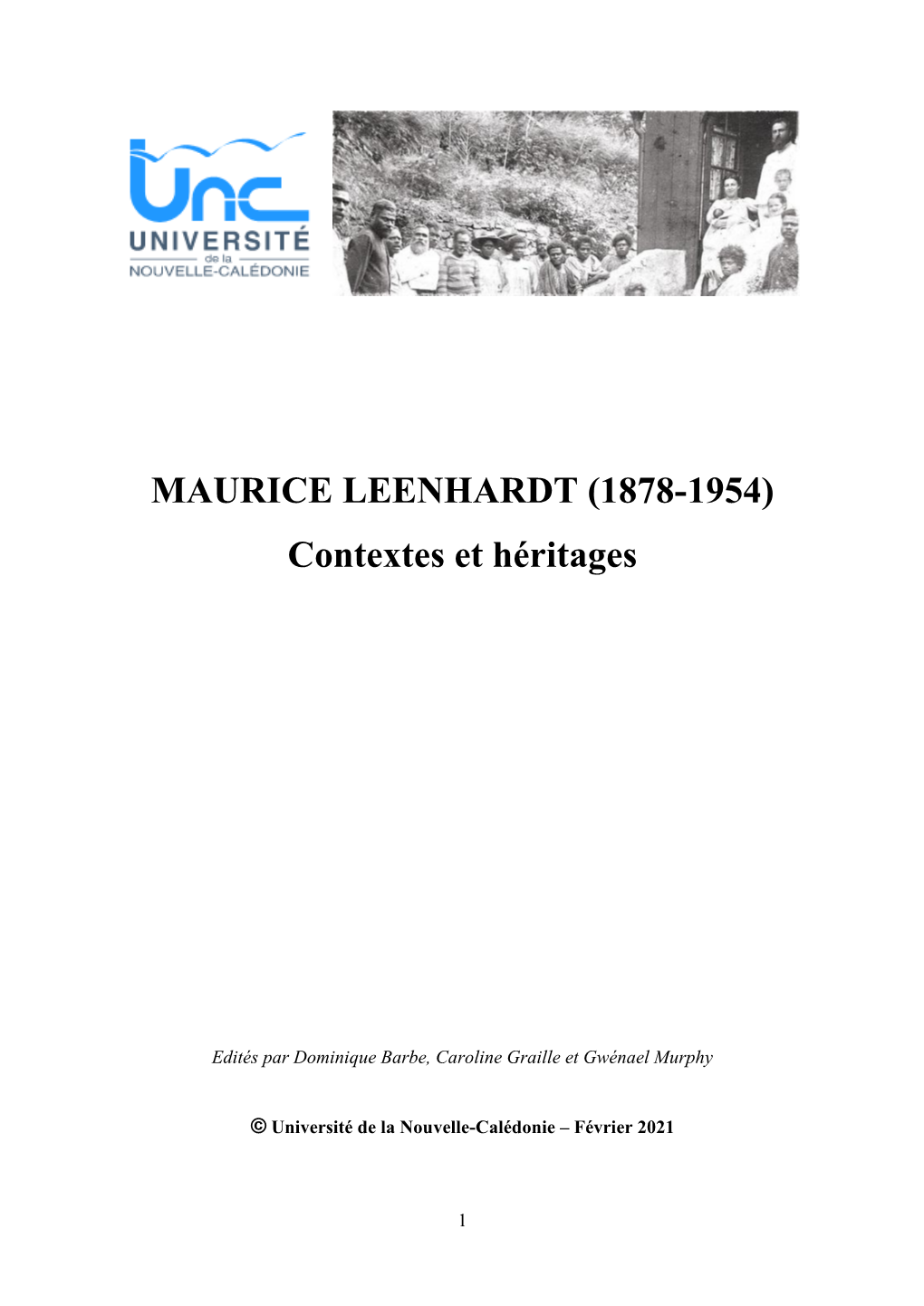 MAURICE LEENHARDT (1878-1954) Contextes Et Héritages