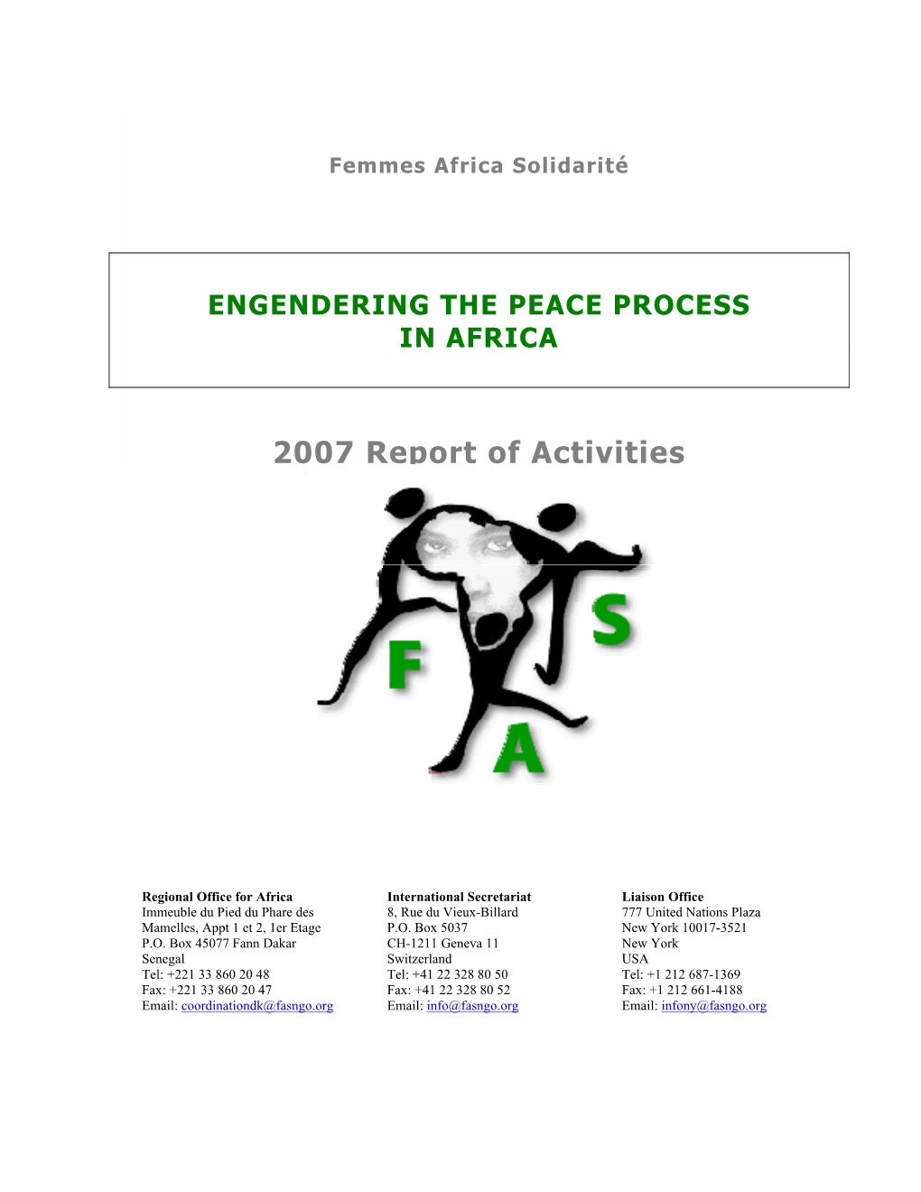 2007 Report of Activities