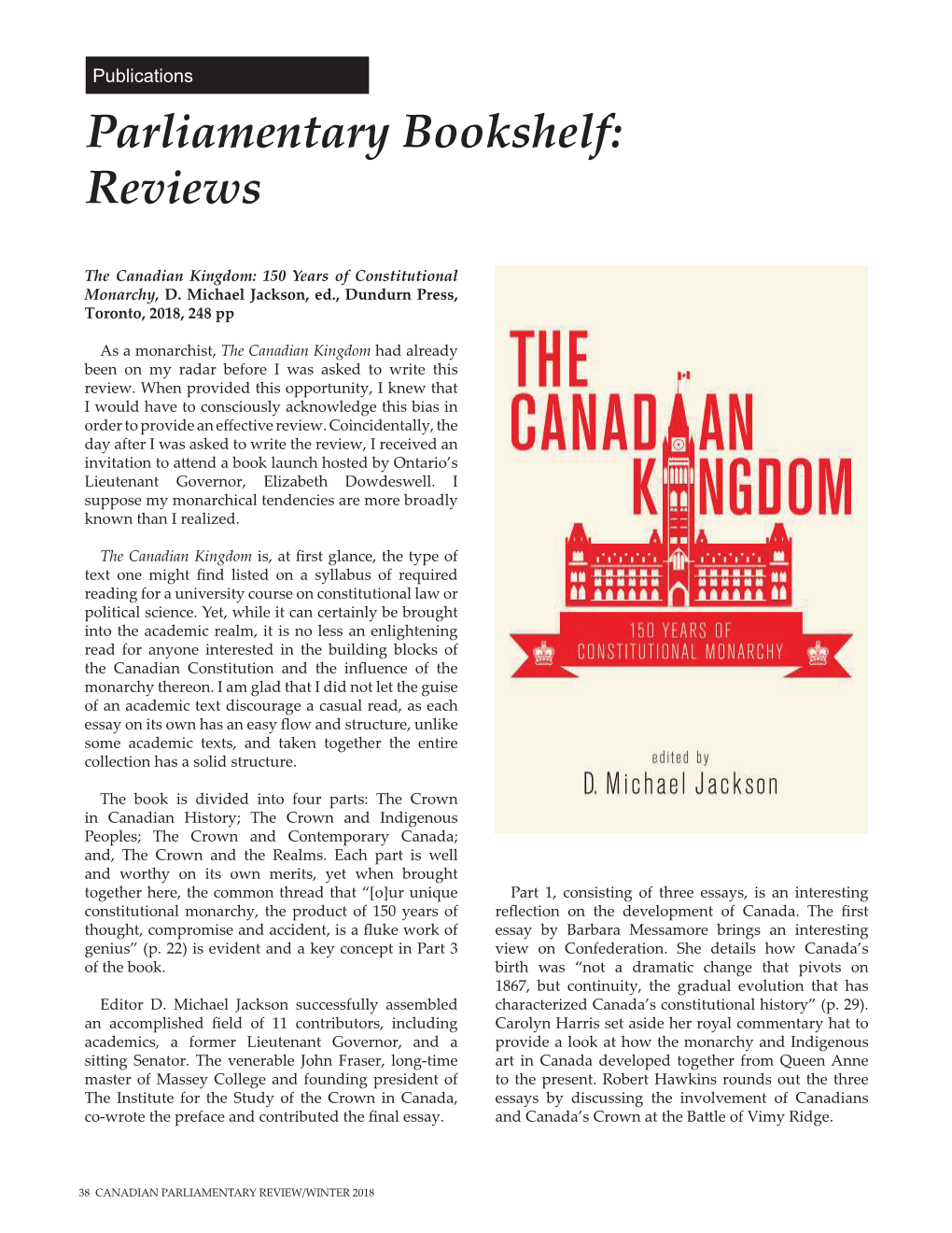 Parliamentary Bookshelf: Reviews