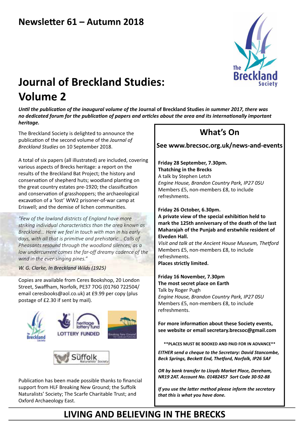 Journal of Breckland Studies