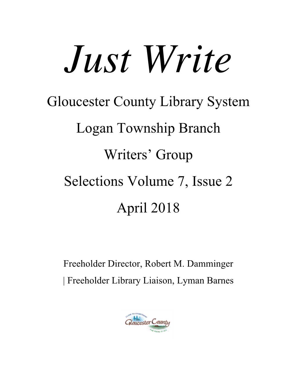 Just Write, Volume 7, Issue 2, April