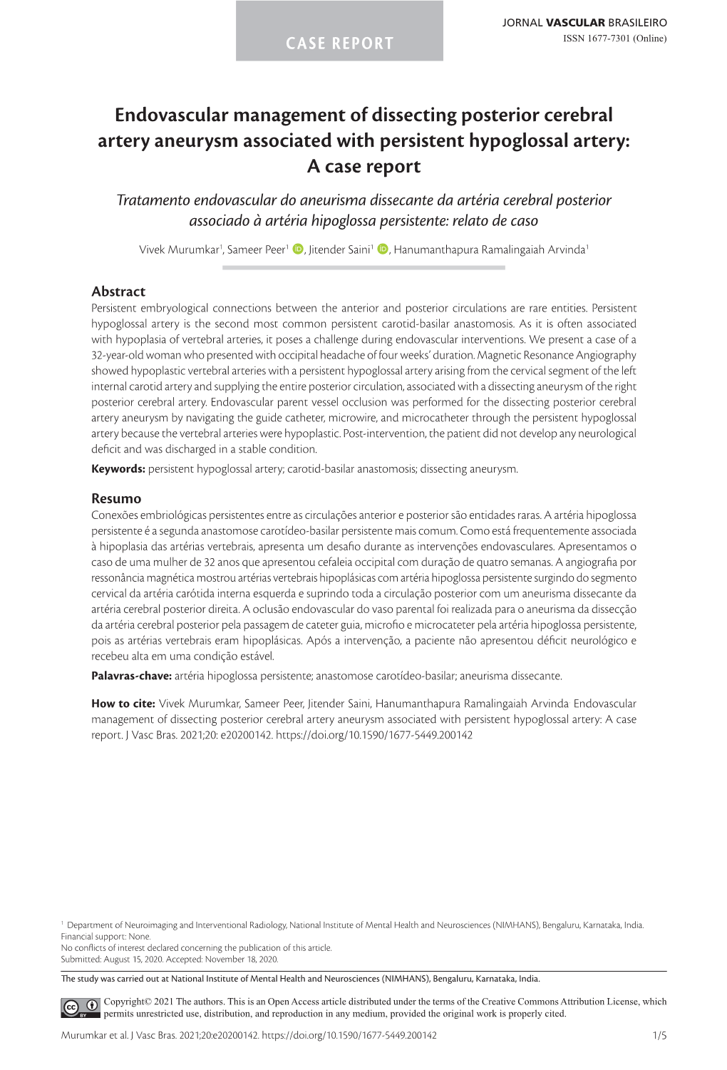 Endovascular Management of Dissecting Posterior Cerebral Artery