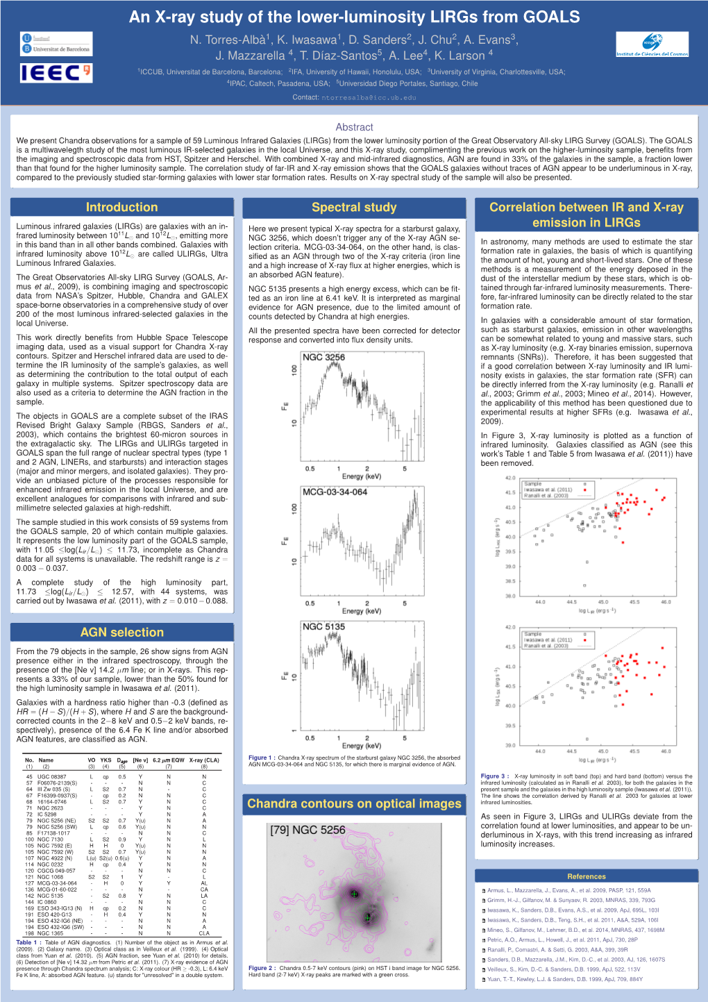 An X-Ray Study of the Lower-Luminosity Lirgs from GOALS N