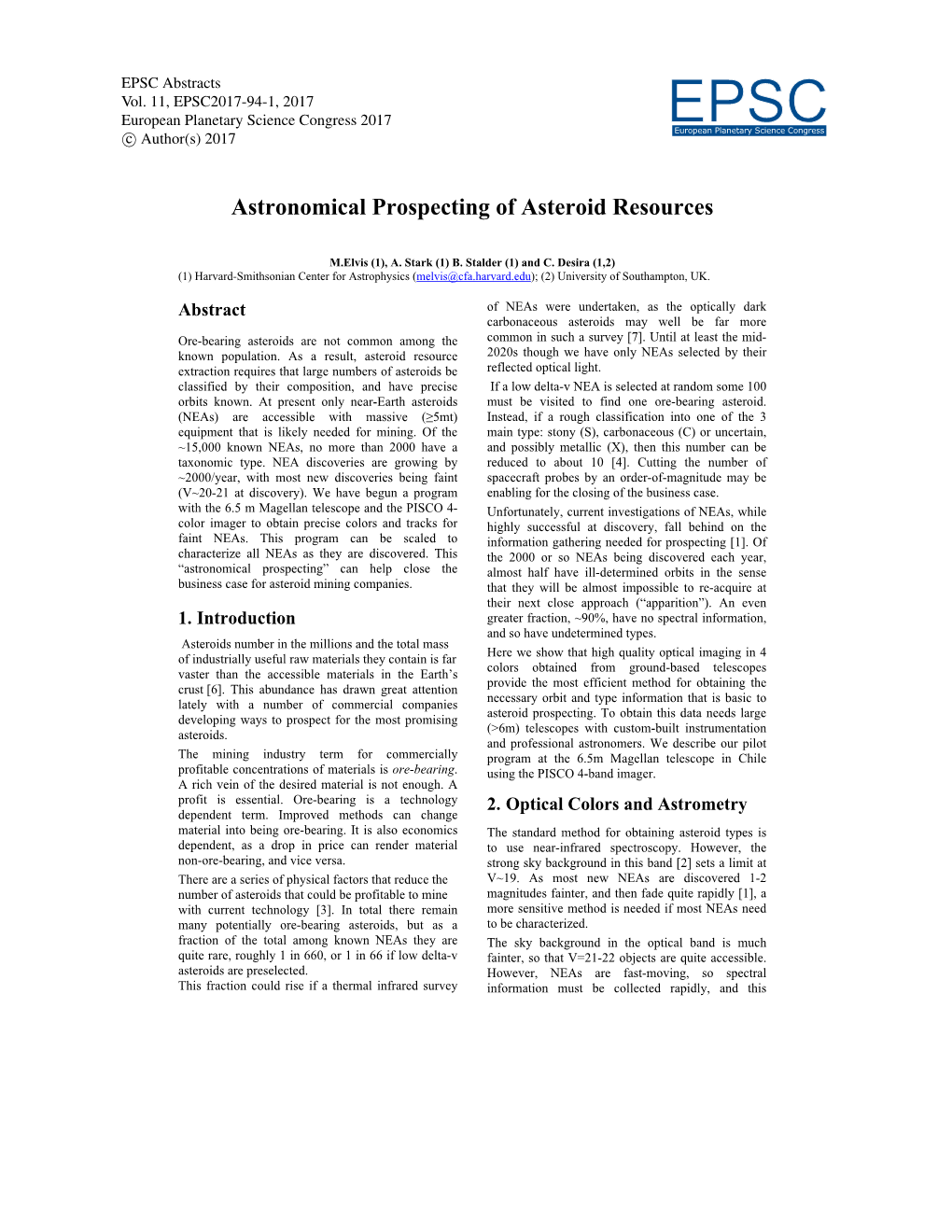 Astronomical Prospecting of Asteroid Resources