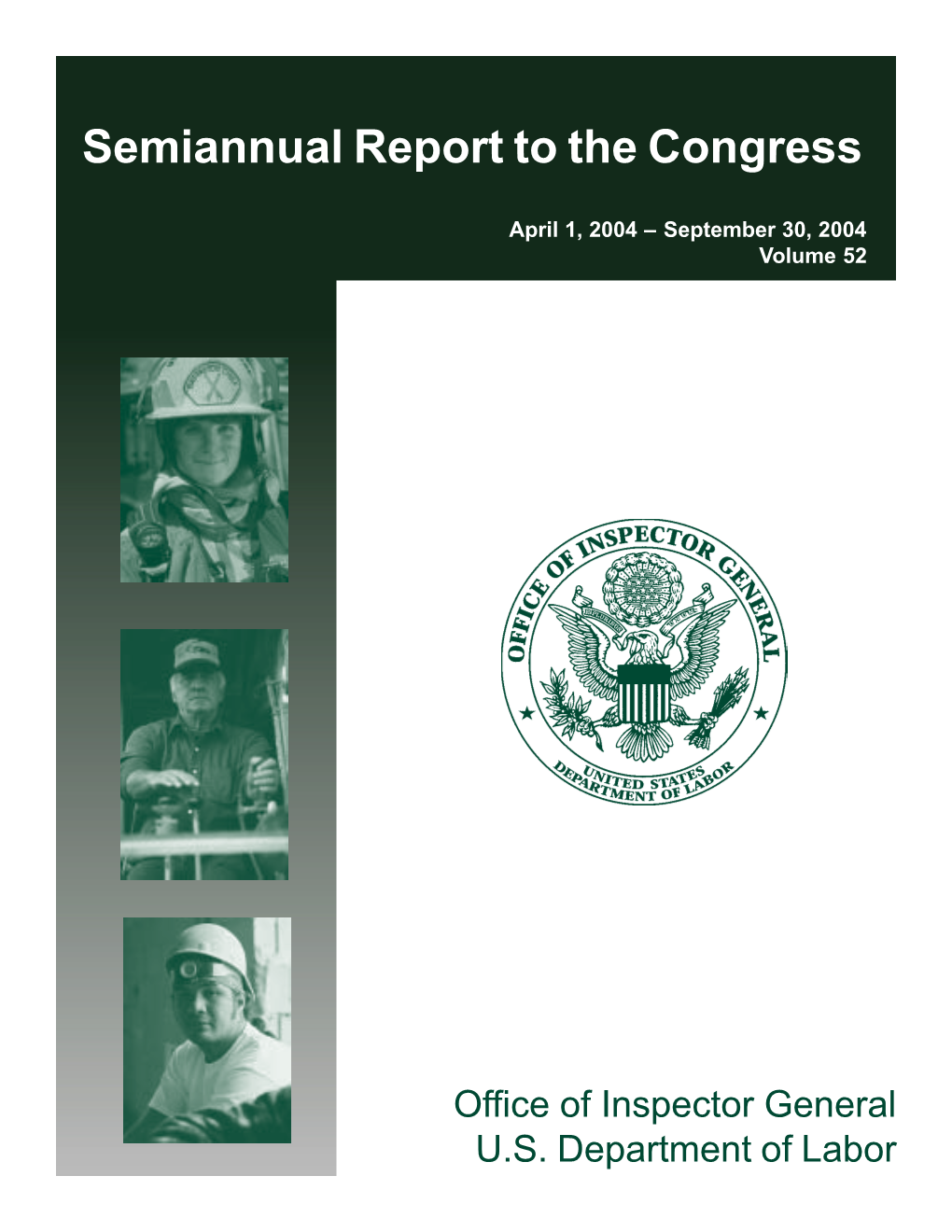 Semiannual Report to the Congress April 1, 2004