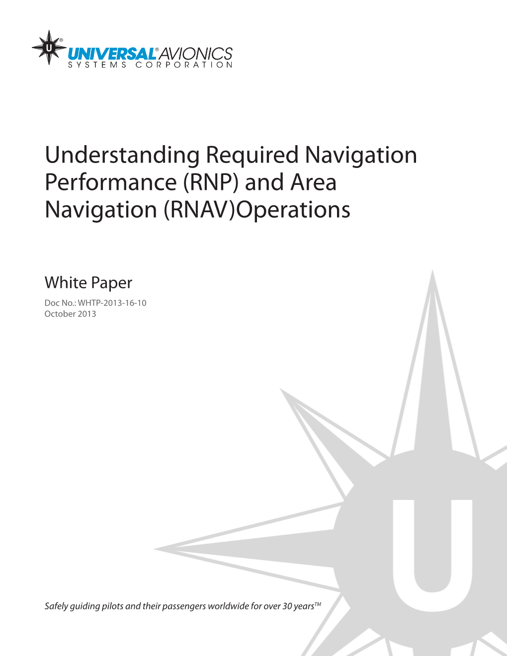 (RNP) and Area Navigation (RNAV)Operations