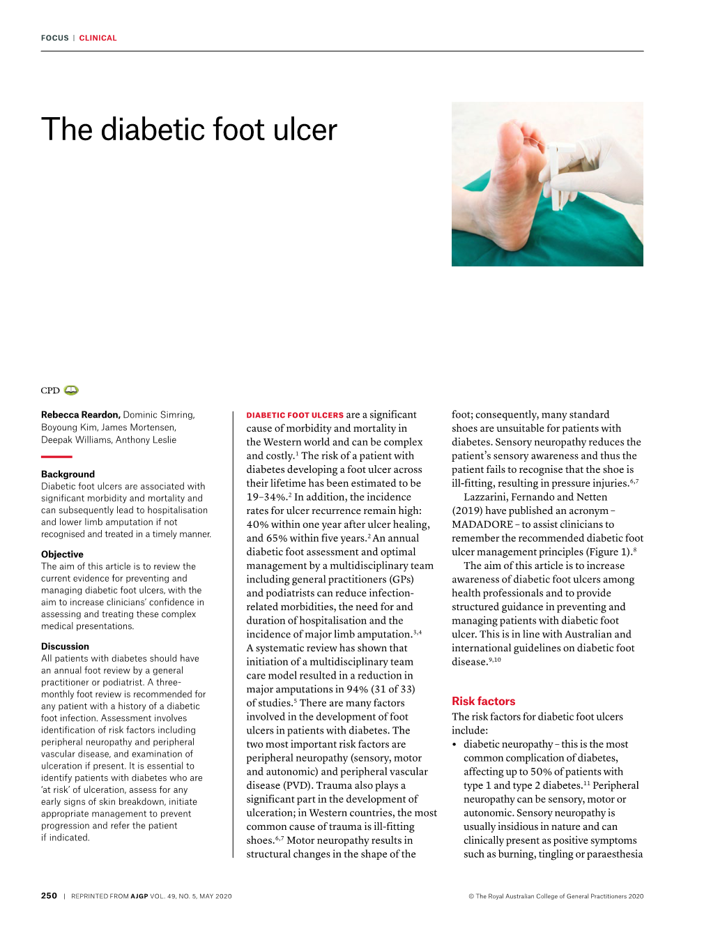 The Diabetic Foot Ulcer