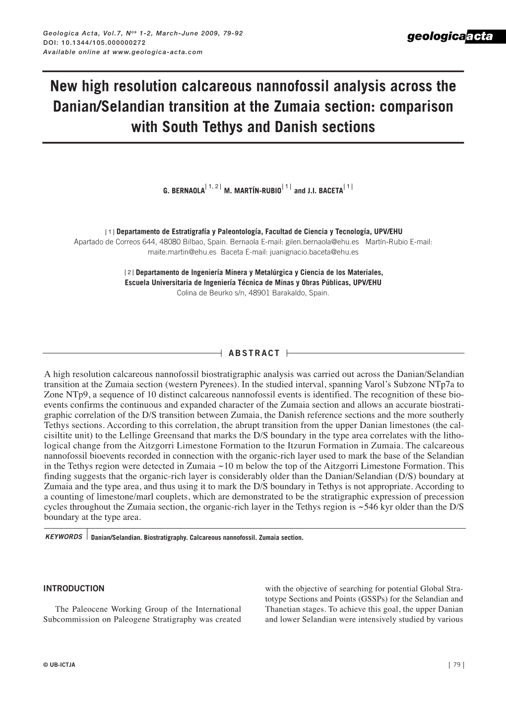 New High Resolution Calcareous Nannofossil Analysis Across the Danian/Selandian Transition at the Zumaia Section: Comparison with South Tethys and Danish Sections