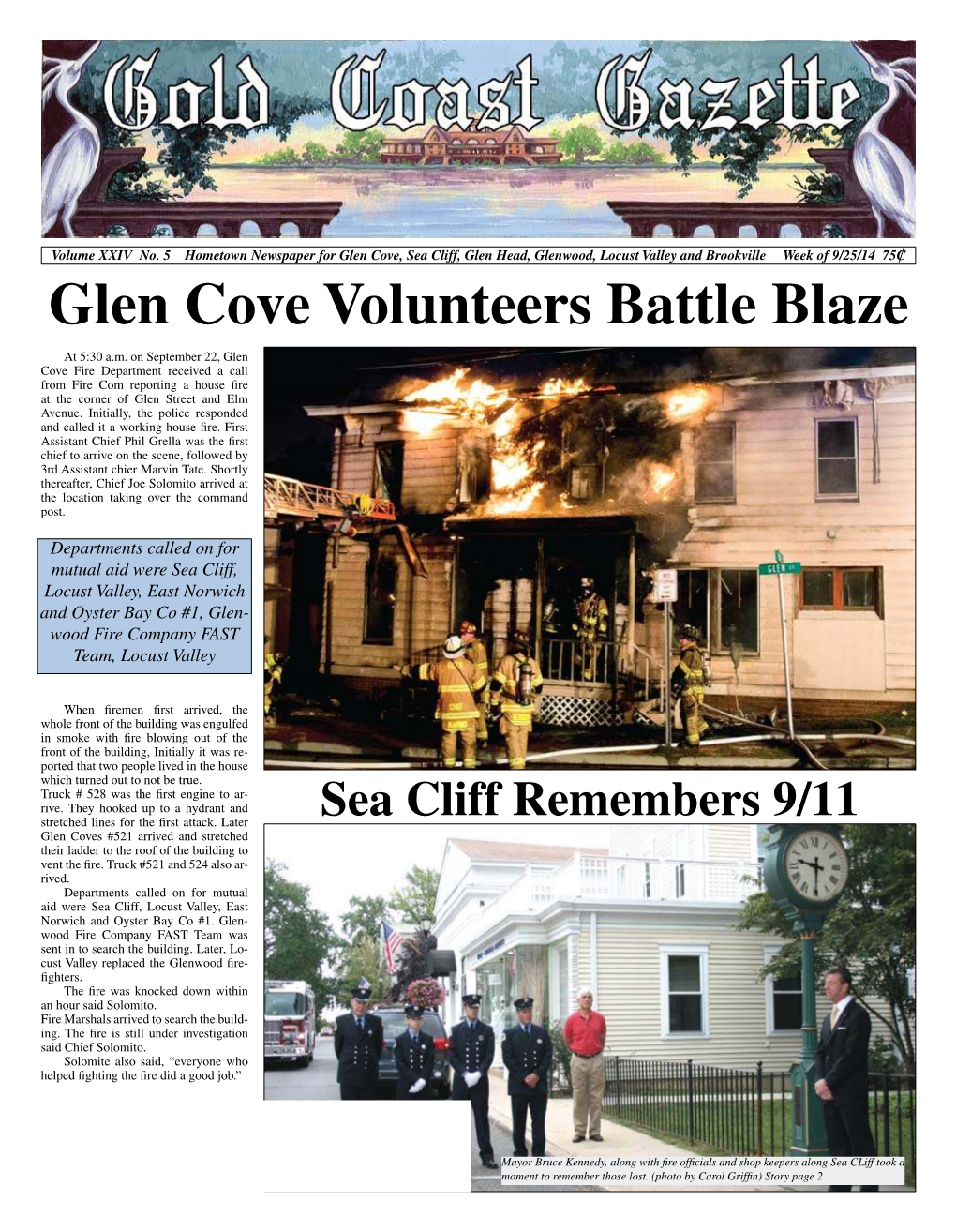 Glen Cove Volunteers Battle Blaze