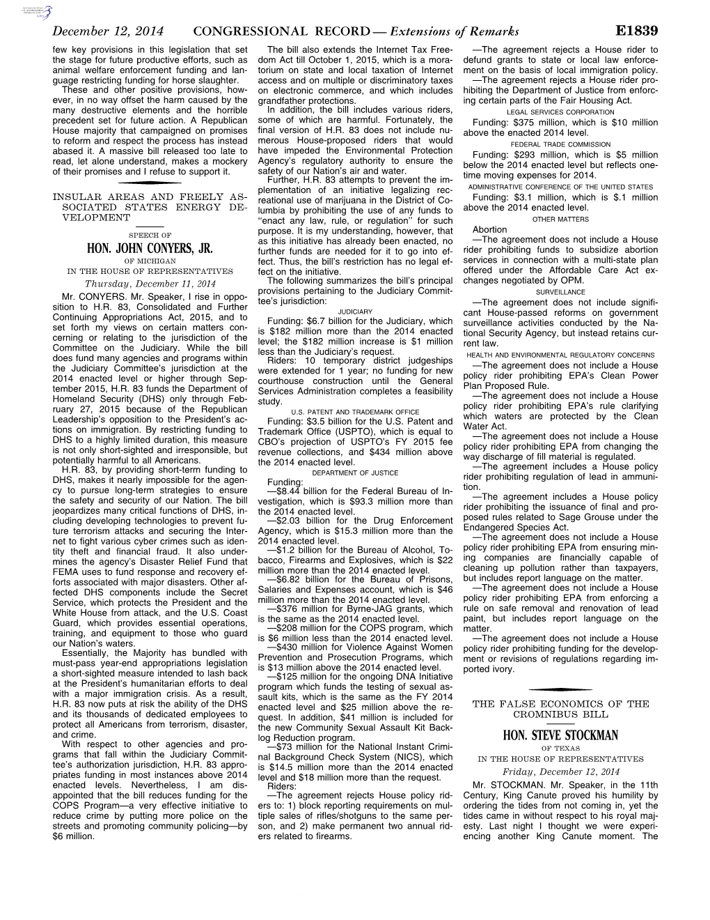 CONGRESSIONAL RECORD— Extensions of Remarks E1839 HON