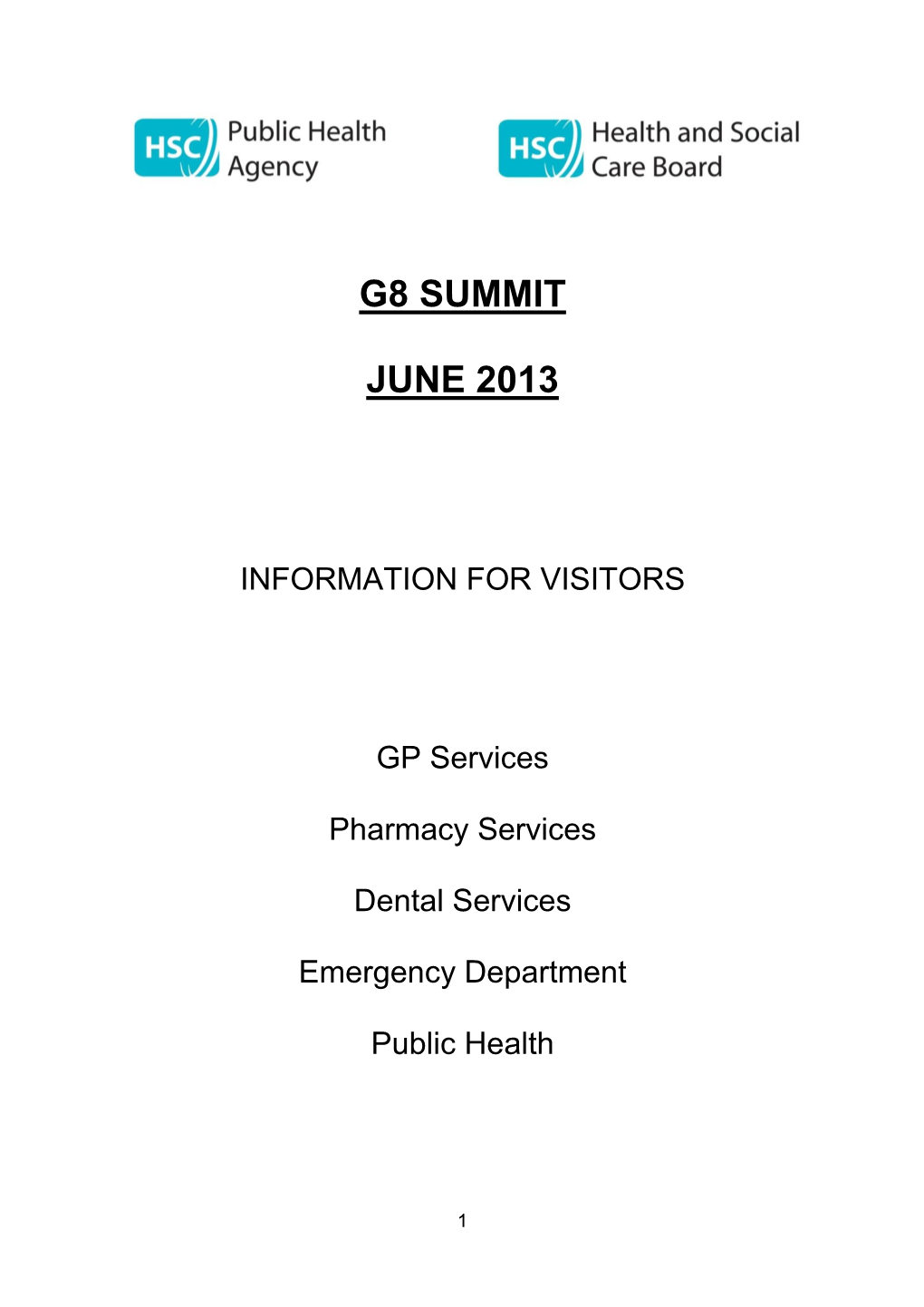 G8 Summit June 2013