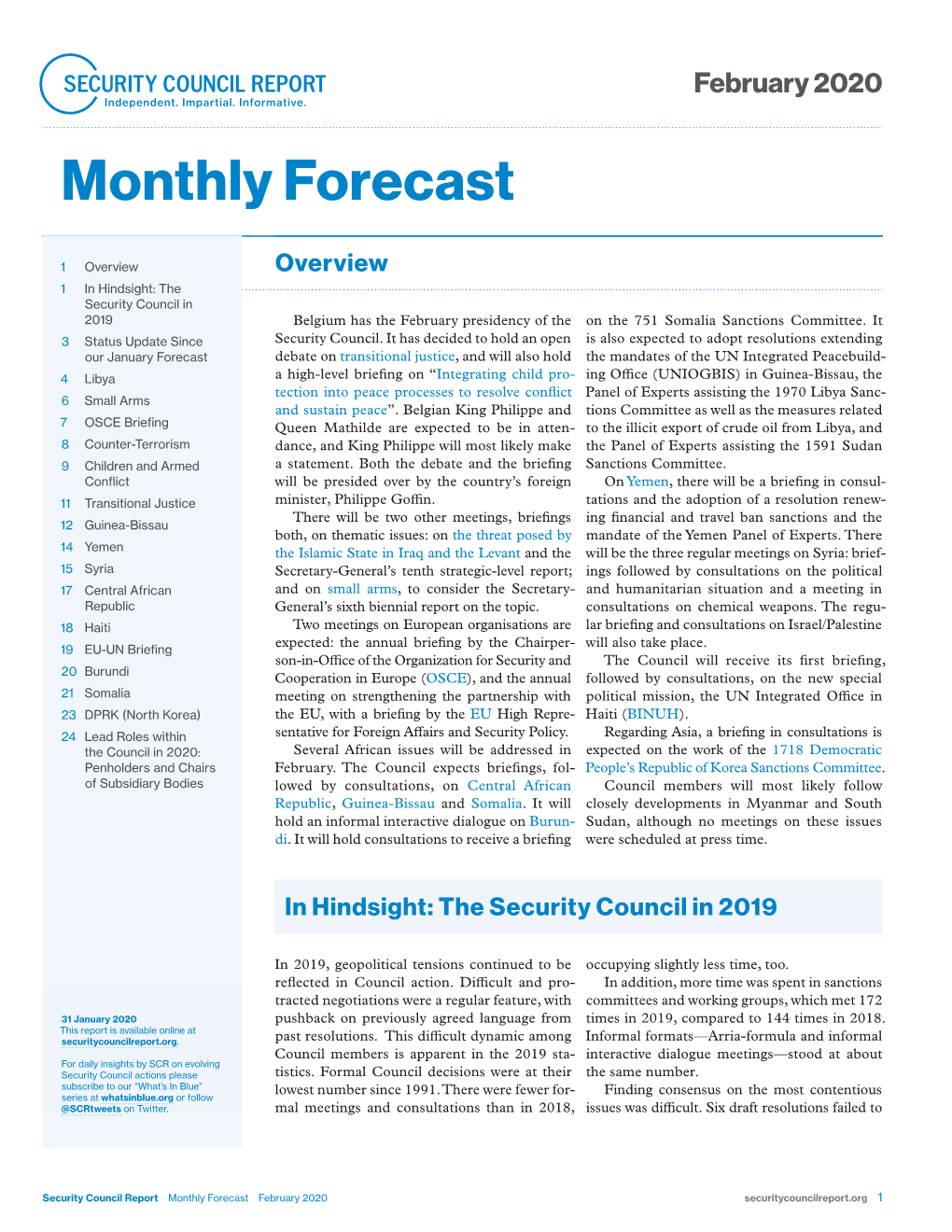 Monthly Forecast