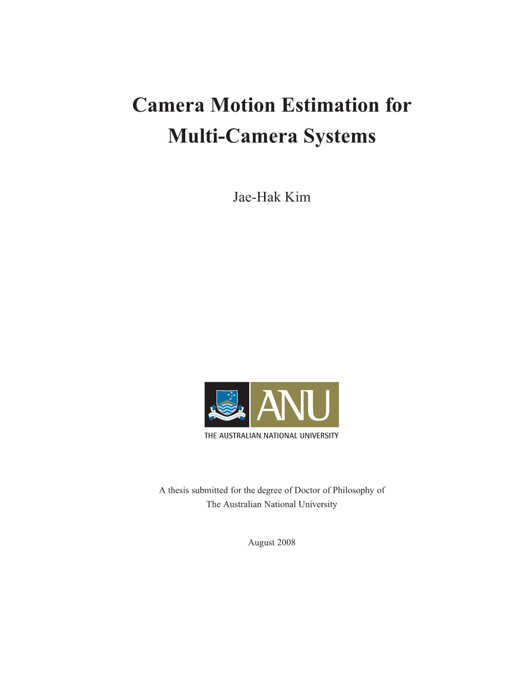 Camera Motion Estimation for Multi-Camera Systems
