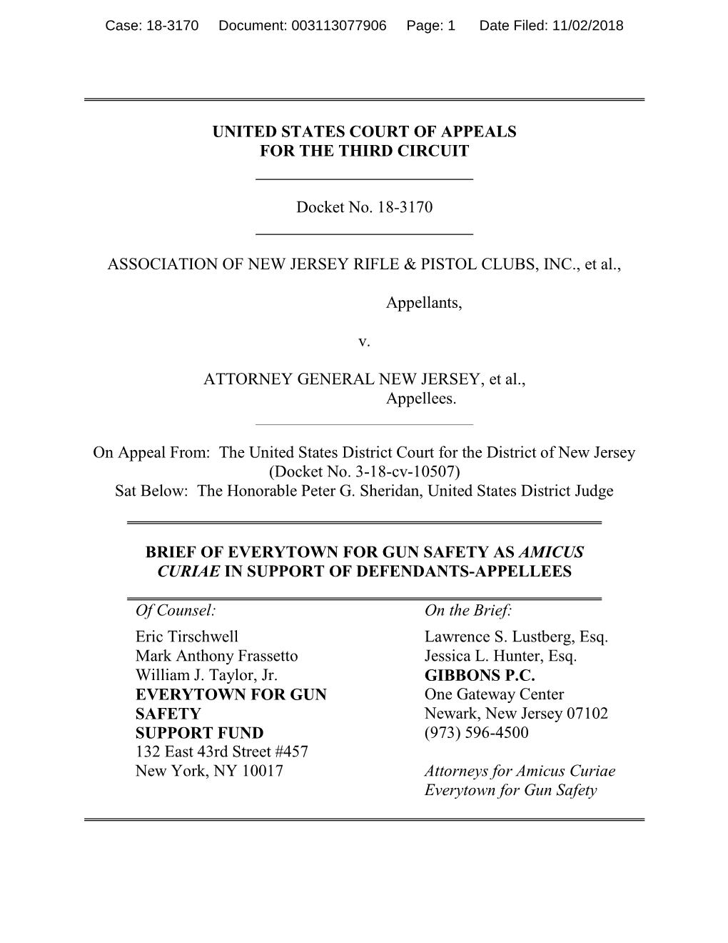 18-3170 Document: 003113077906 Page: 1 Date Filed: 11/02/2018