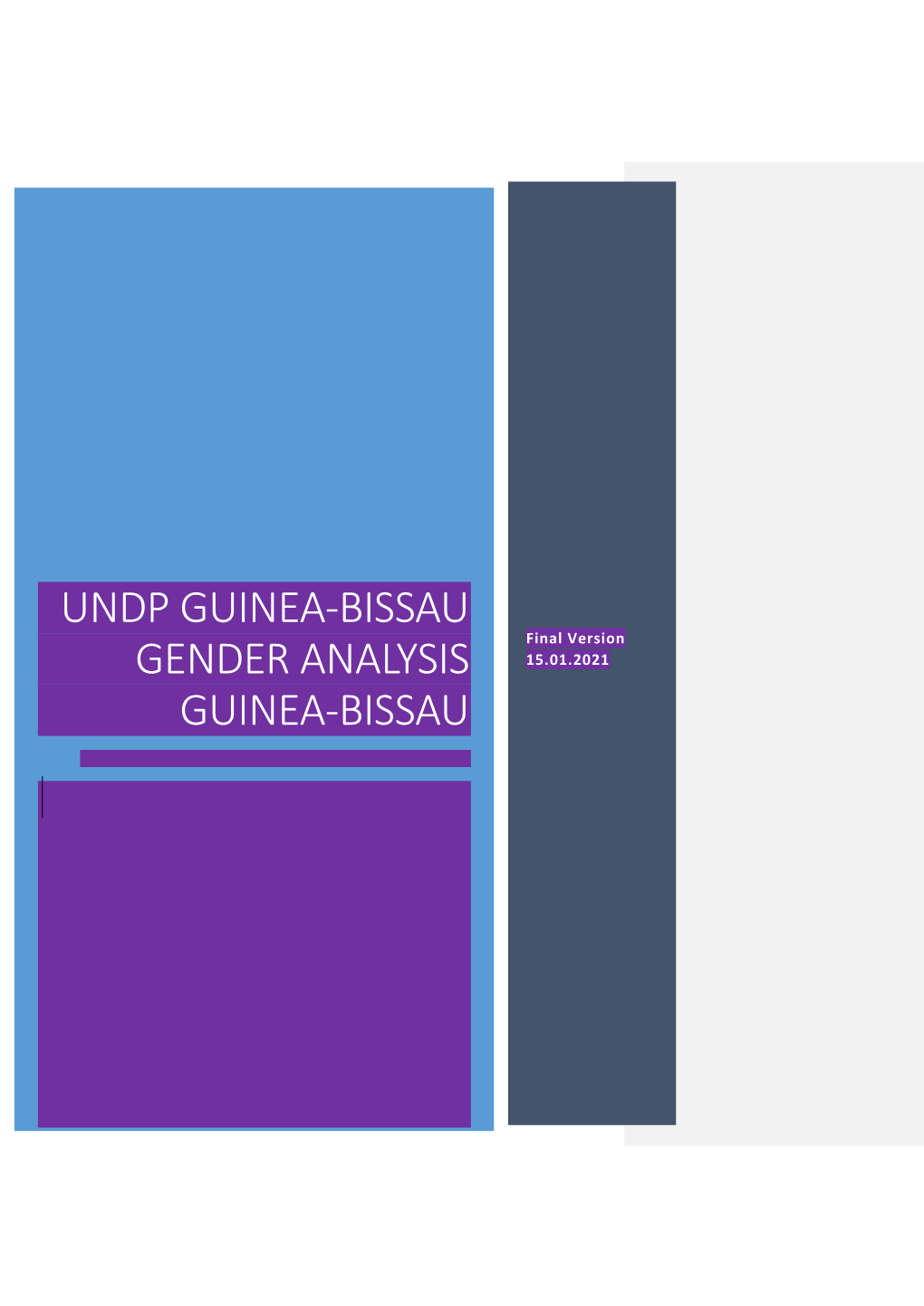 UNDP Guinea-Bissau Gender Analysis Guinea-Bissau