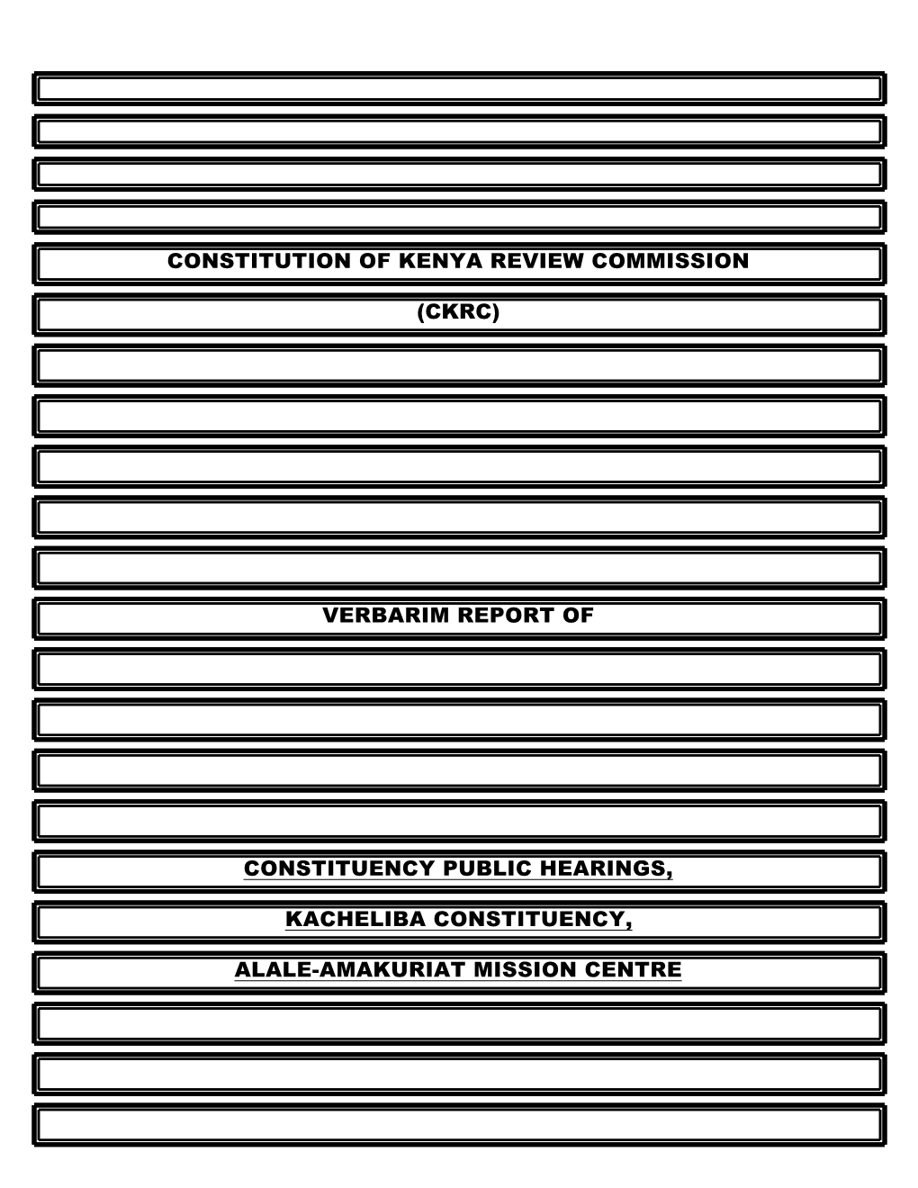 Constitution of Kenya Review Commission