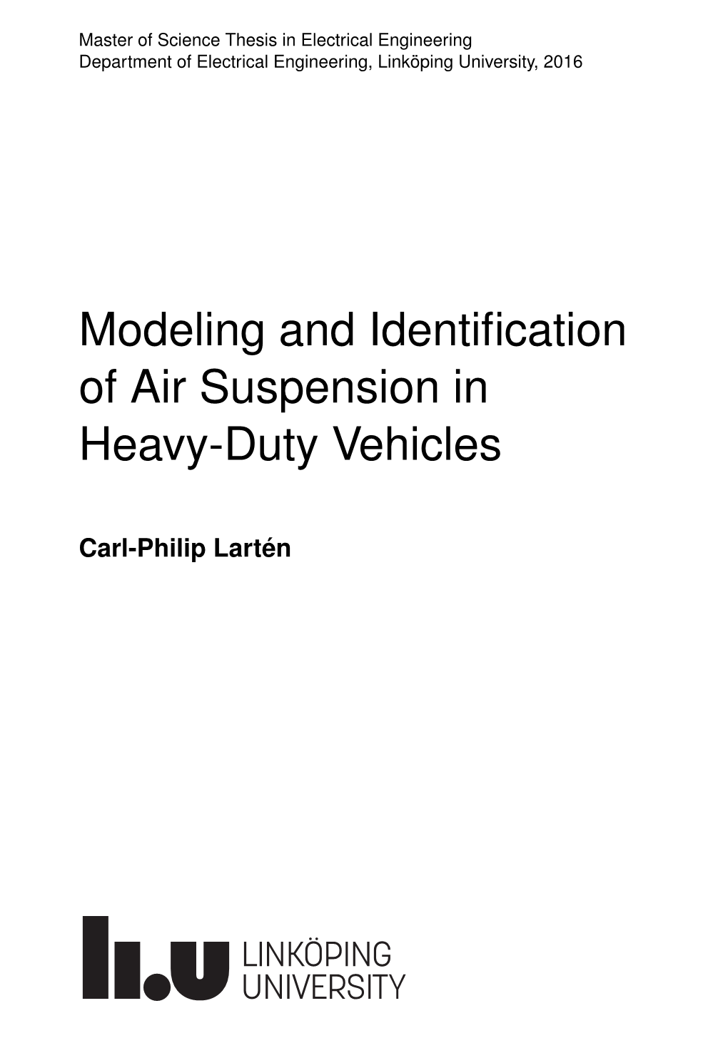 Modeling and Identification of Air Suspension in Heavy-Duty Vehicles
