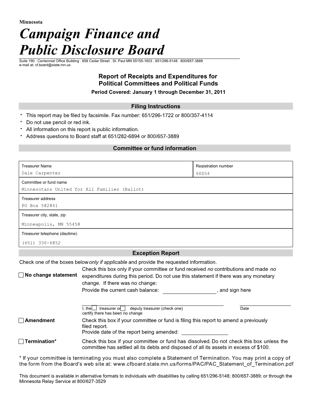 Campaign Finance and Public Disclosure Board