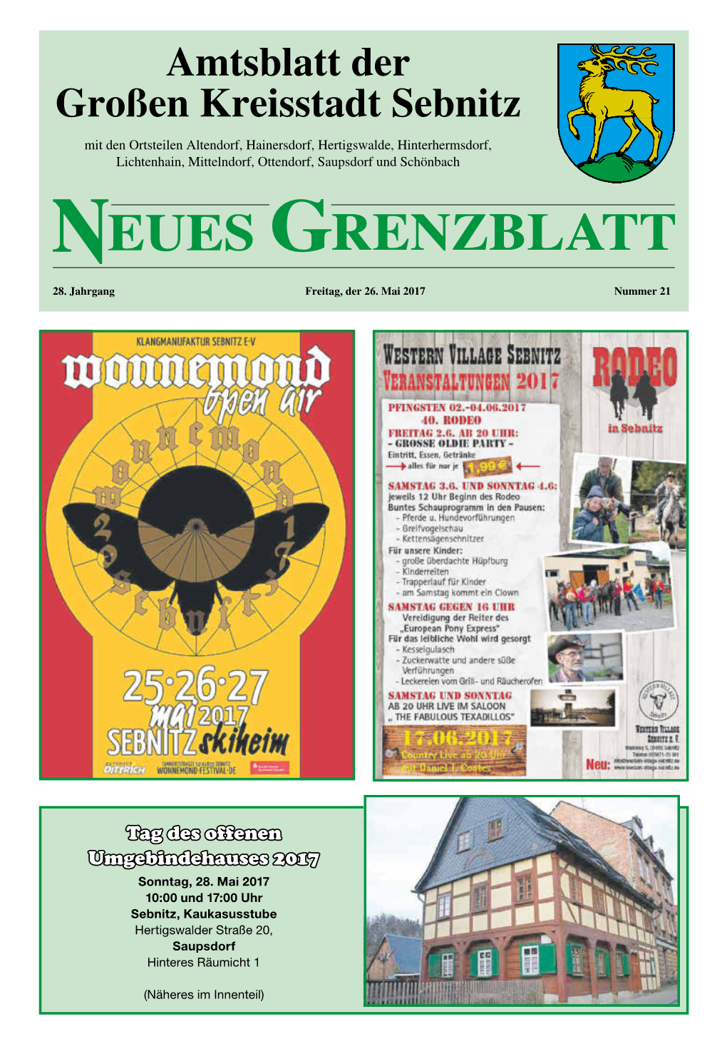 Neues Grenzblatt Nr. 21 Vom 26.05.2017