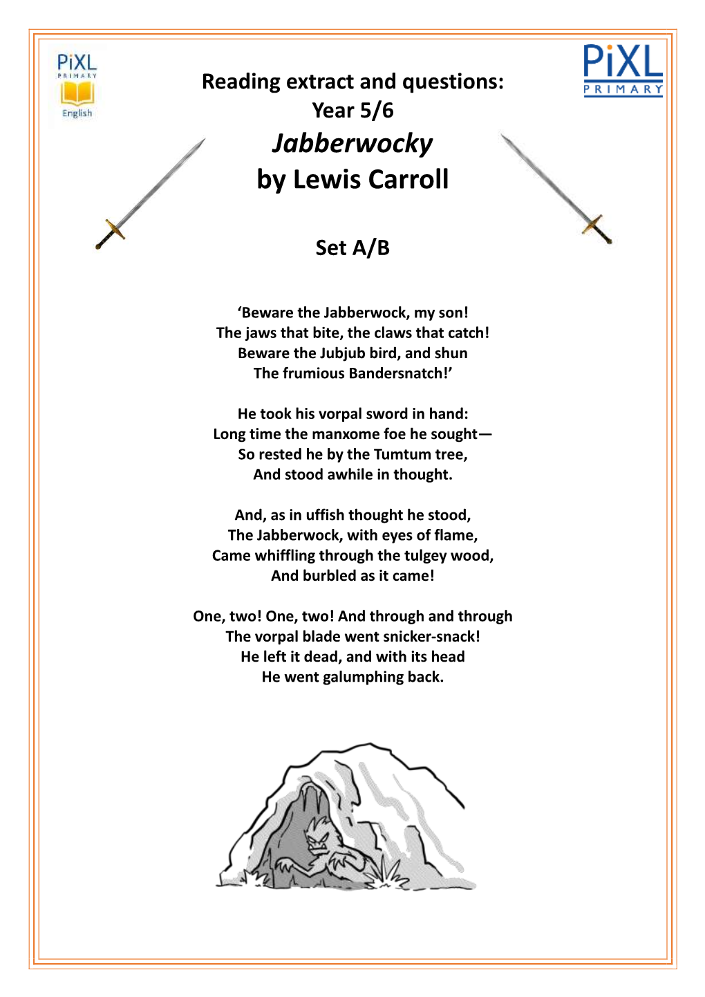 Jabberwocky by Lewis Carroll