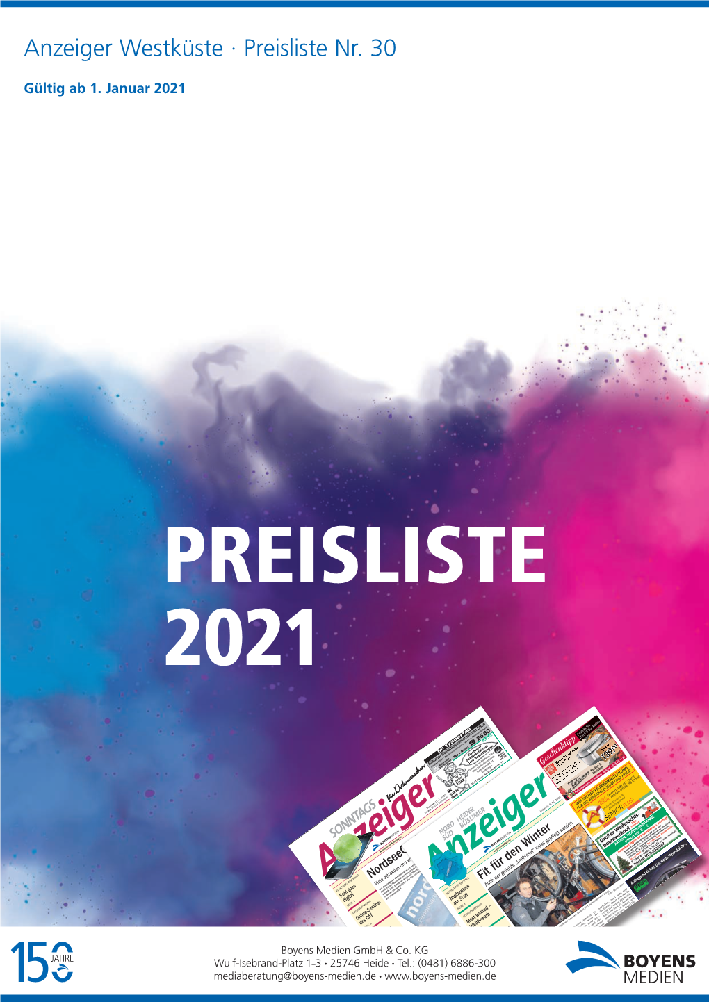 Preisliste 2021