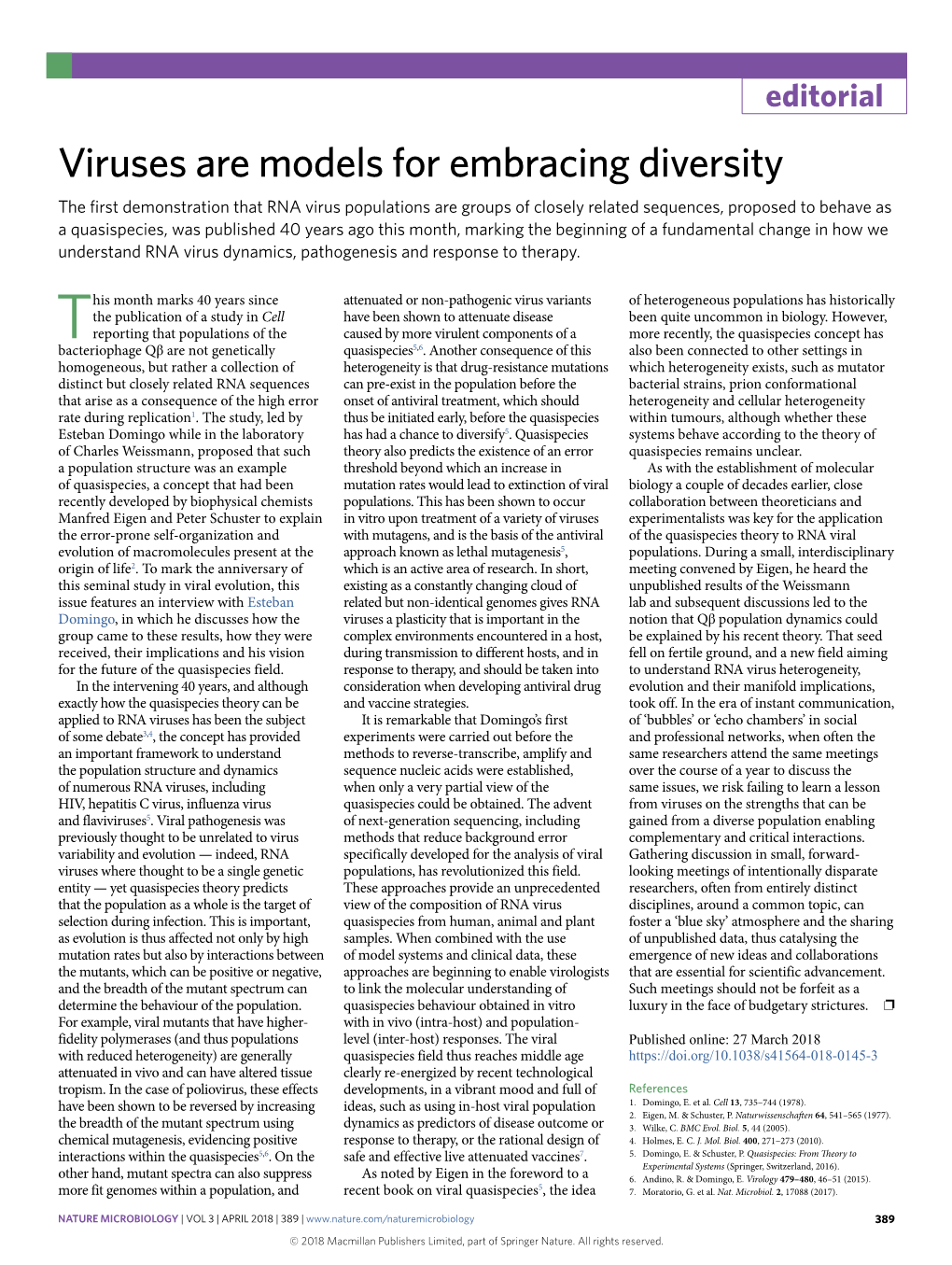 Viruses Are Models for Embracing Diversity