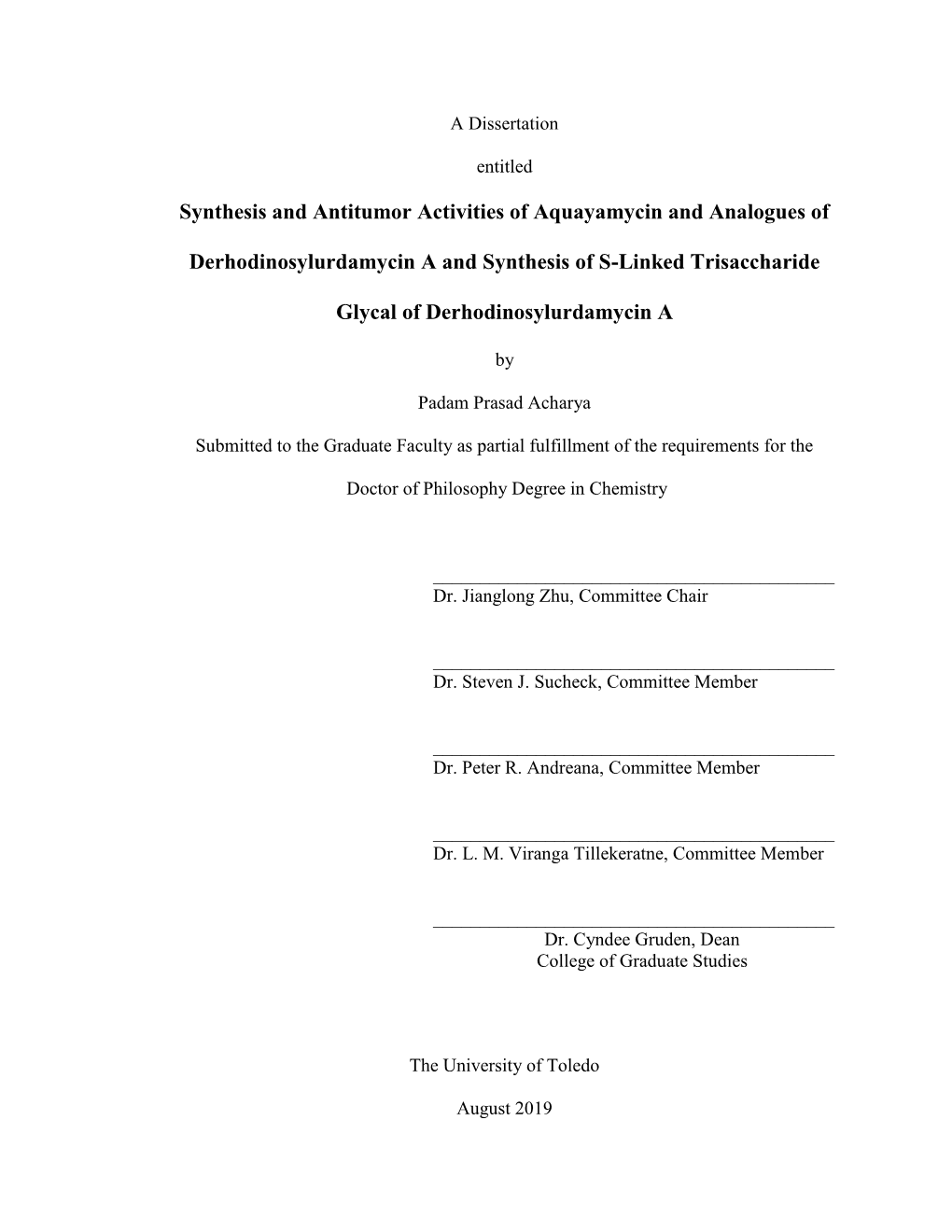 Synthesis and Antitumor Activities of Aquayamycin and Analogues Of