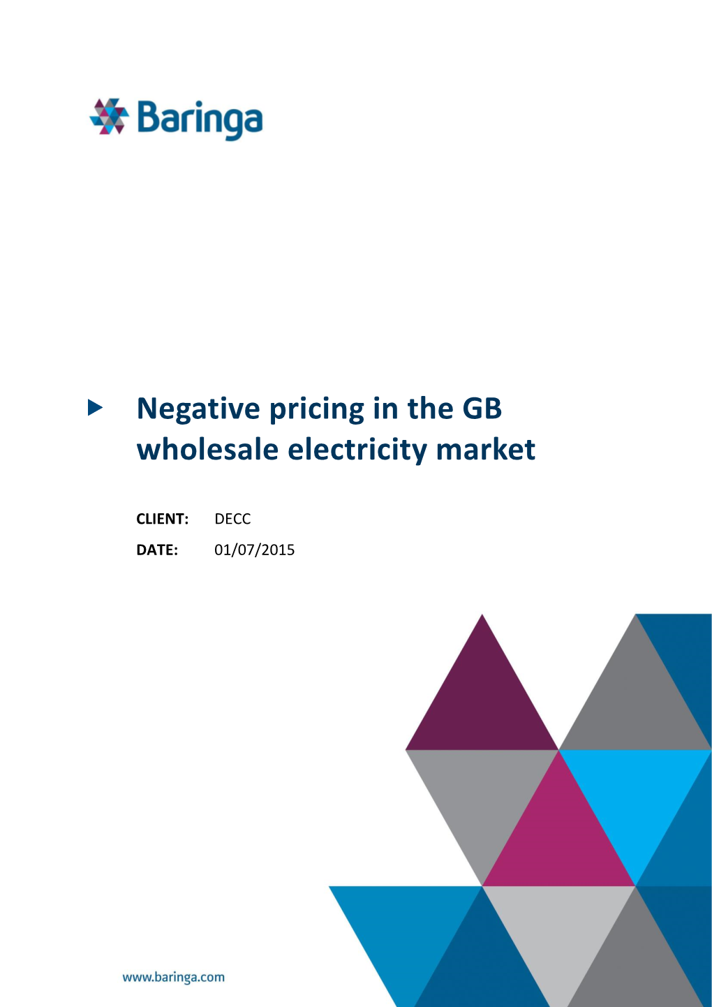 Negative Pricing in the GB Wholesale Electricity Market