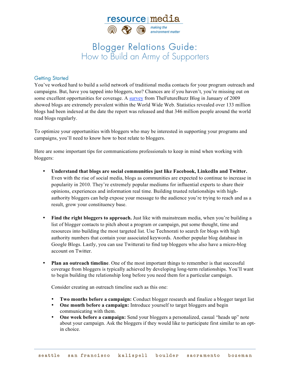Blogger Relations Guide: How to Build an Army of Supporters