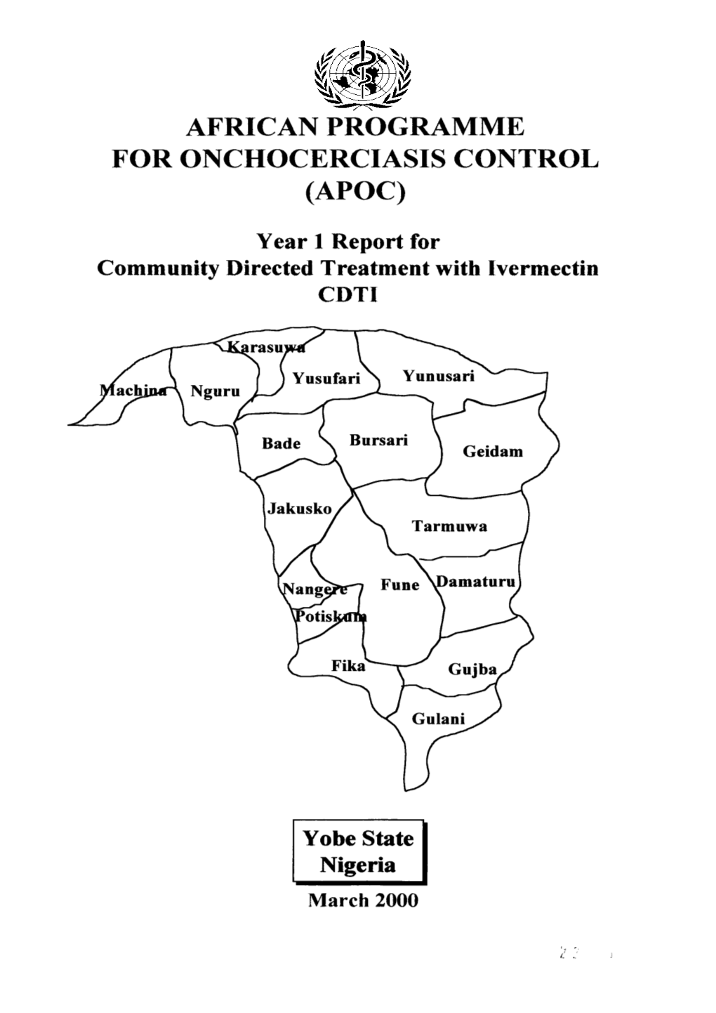 African Programme for Onchocerciasis Control (Apoc)