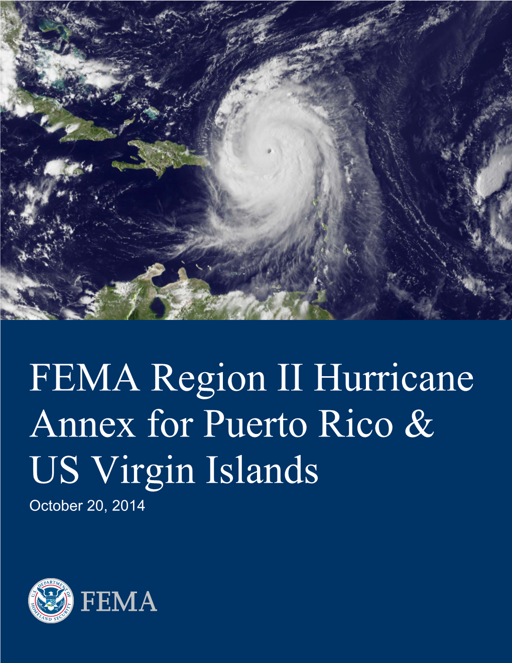 FEMA Region II Hurricane Annex for Puerto Rico & US Virgin