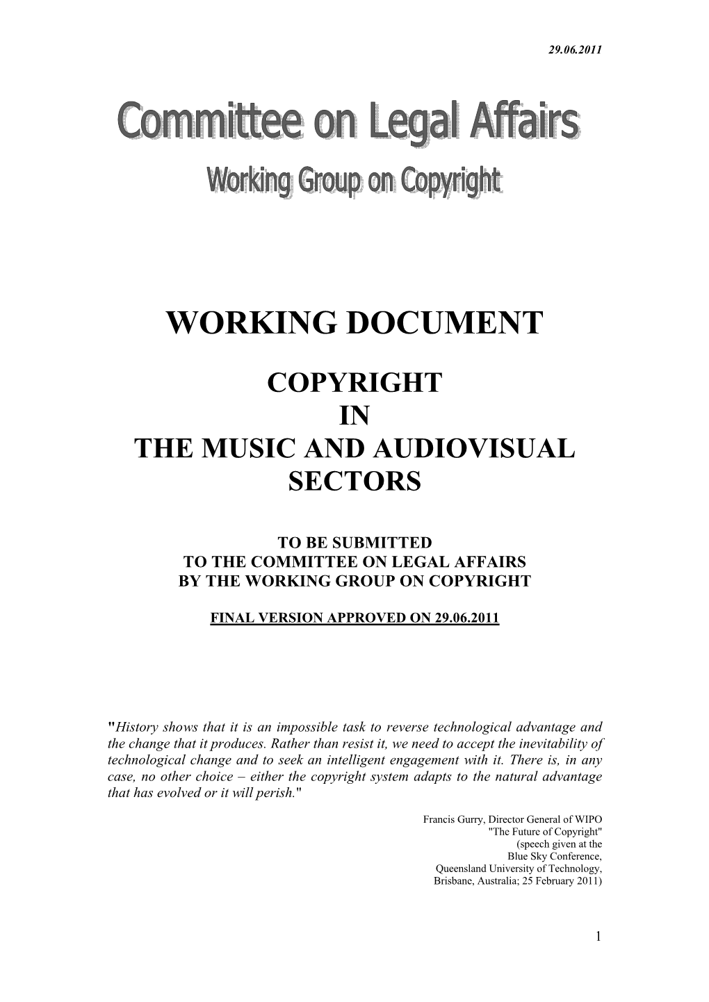 Working Document