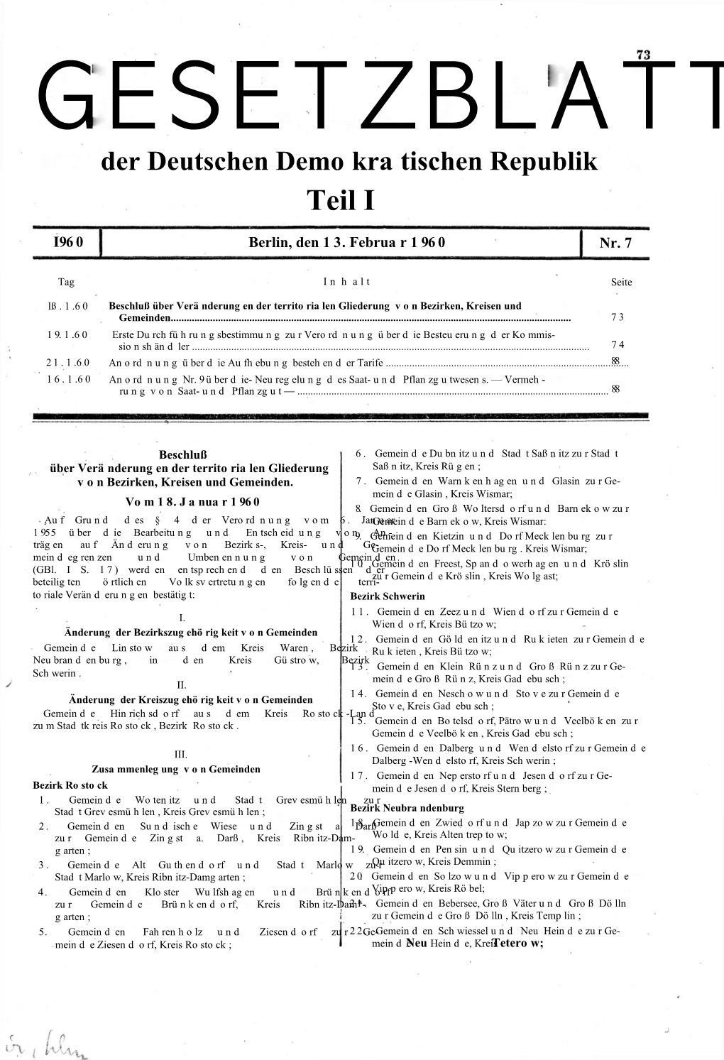 GESETZBLATT Der Deutschen Demokratischen Republik Teil I