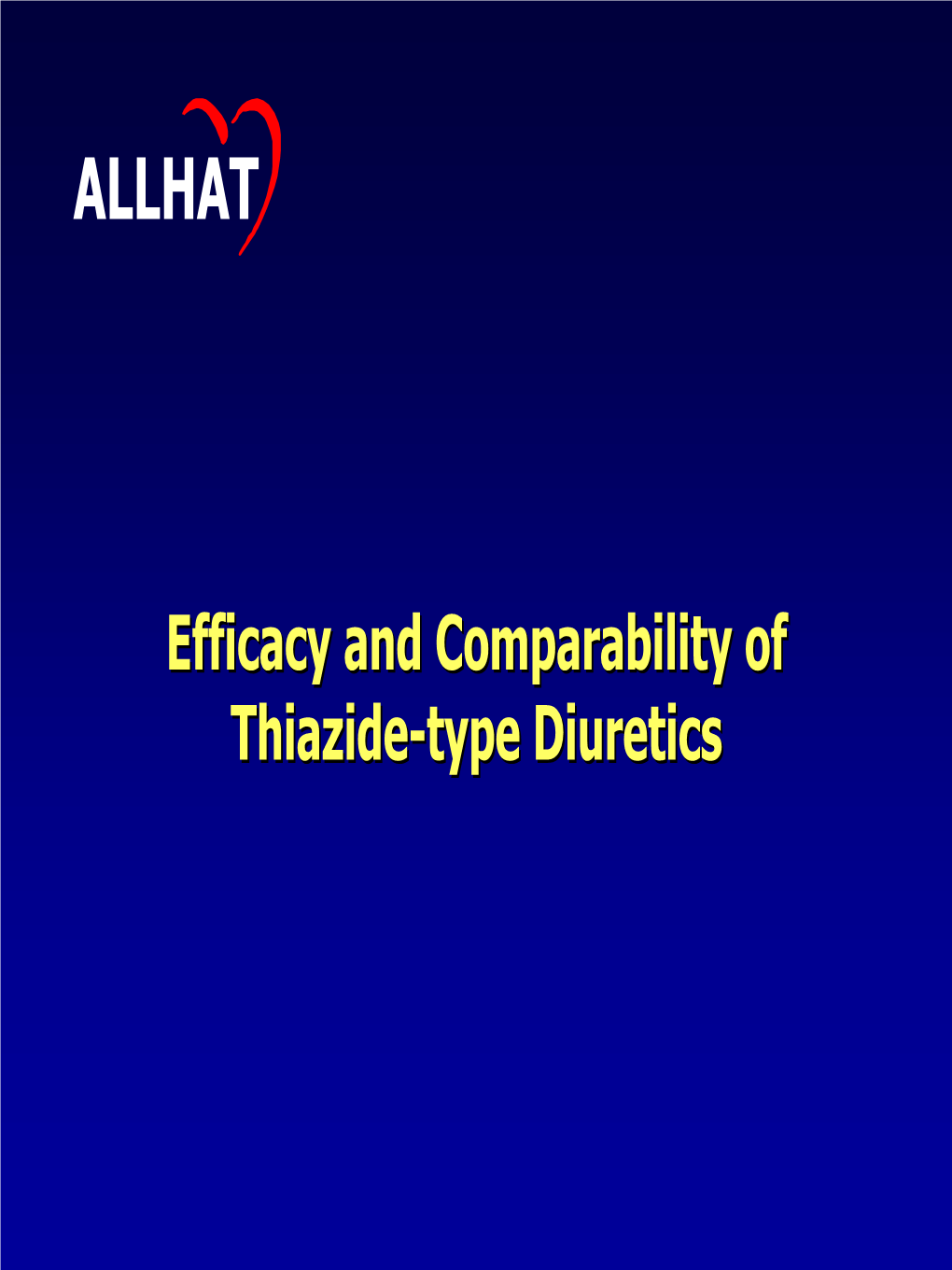 Efficacy and Comparability of Thiazide-Type Diuretics