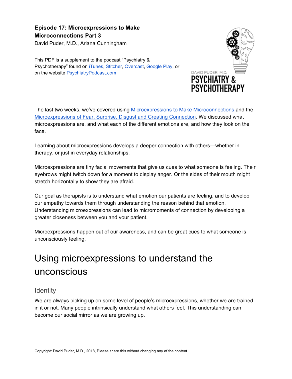 Using Microexpressions to Understand the Unconscious