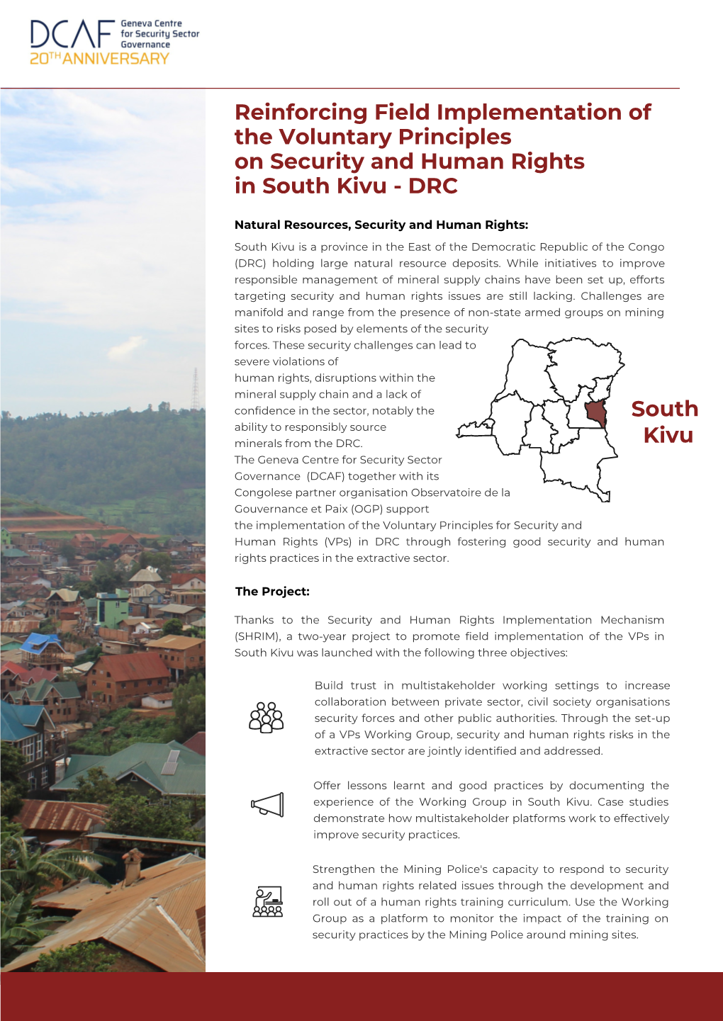 South Kivu Reinforcing Field Implementation of the Voluntary