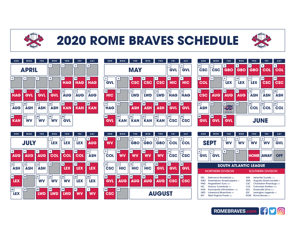 2020 Schedule