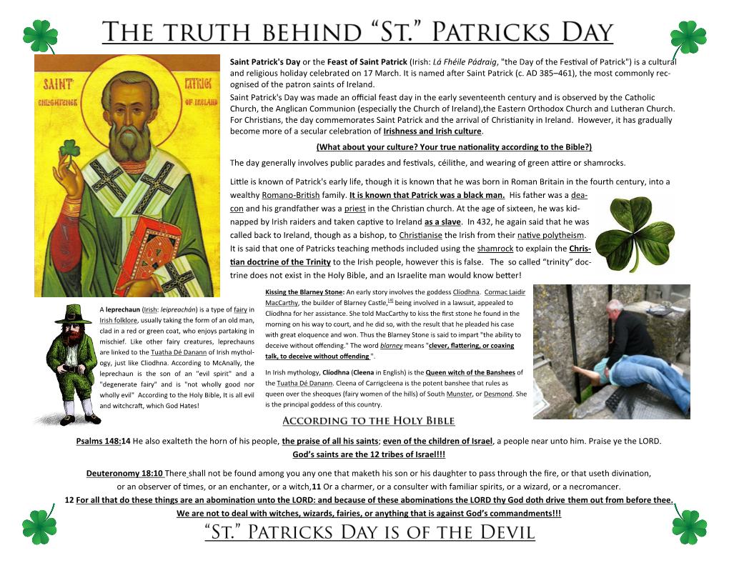 The Truth Behind St Patricks Day Copy