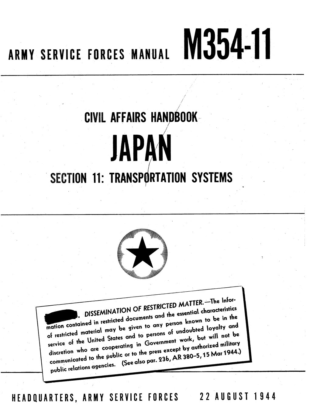 Army Service Forces Manual M 35